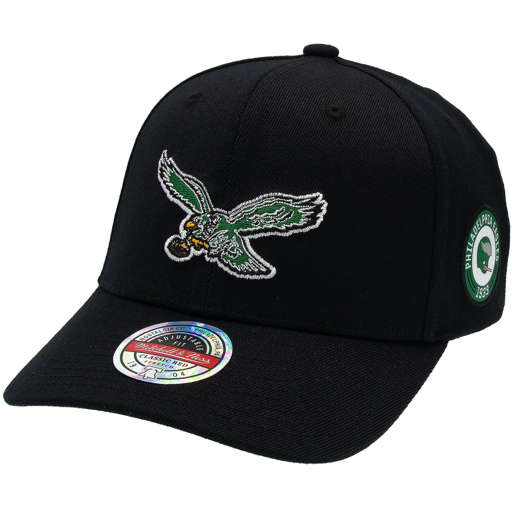 Philadelphia Eagles Mitchell & Ness Blackout Classic Red Snpback NFL Cap Schwarz