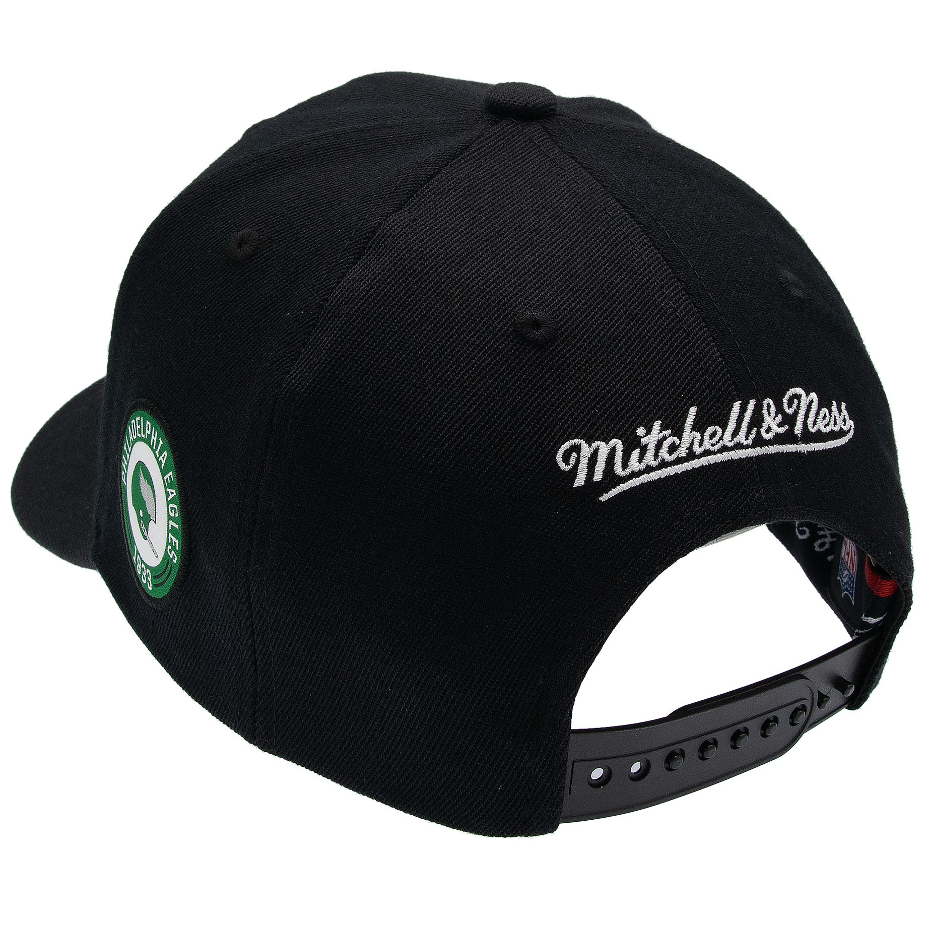 Philadelphia Eagles Mitchell & Ness Blackout Classic Red Snpback NFL Cap Schwarz