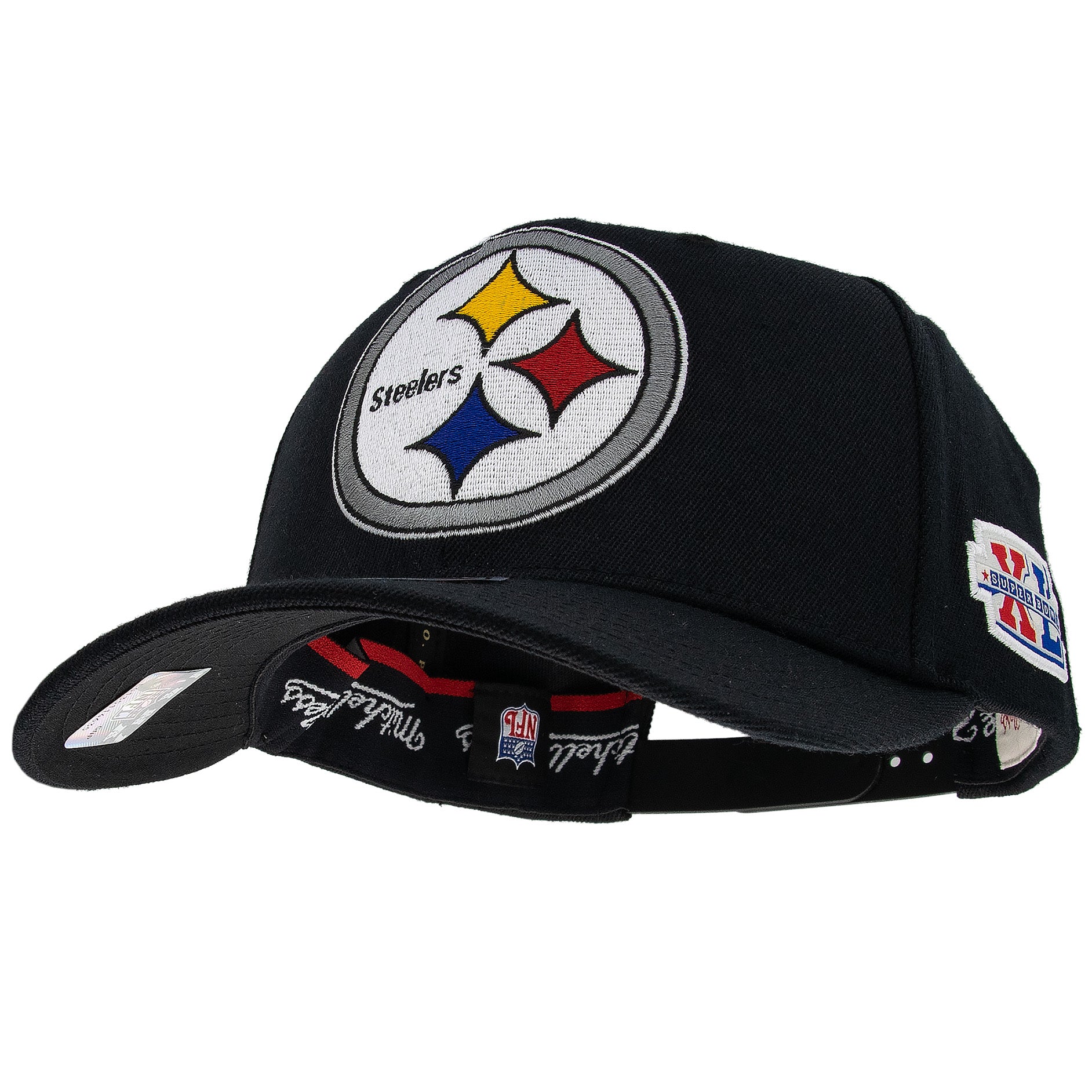 Pittsburgh Steelers Mitchell & Ness Blackout Classic Red Snpback NFL Cap Schwarz