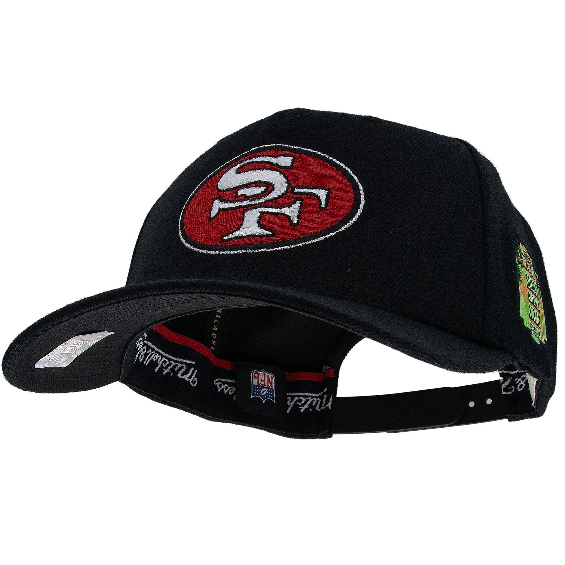 San Francisco 49ers Mitchell & Ness Blackout Classic Red Snpback NFL Cap Schwarz