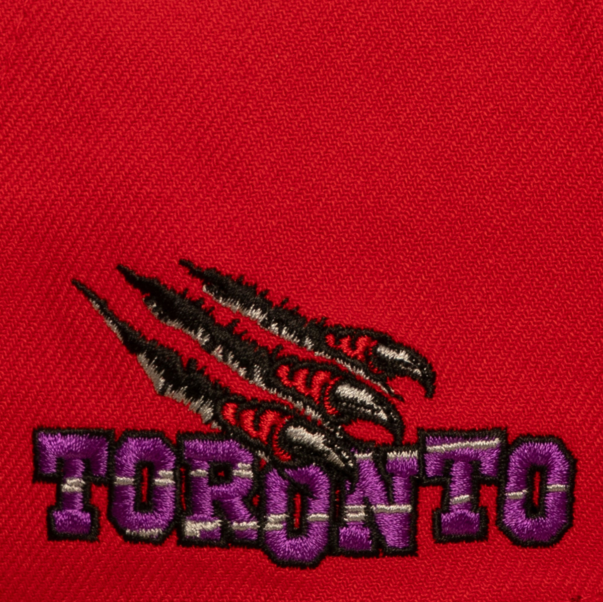 Toronto Raptors Mitchell & Ness In the City Pro Pinch Snapback Hardwood Classic NBA Cap Rot