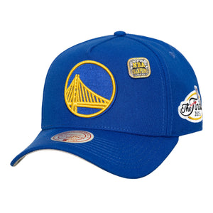 Mitchell & Ness Golden State Warriors Legacy Made Champ Pro Pinch Snapback Cap in Blau mit NBA-Logo
