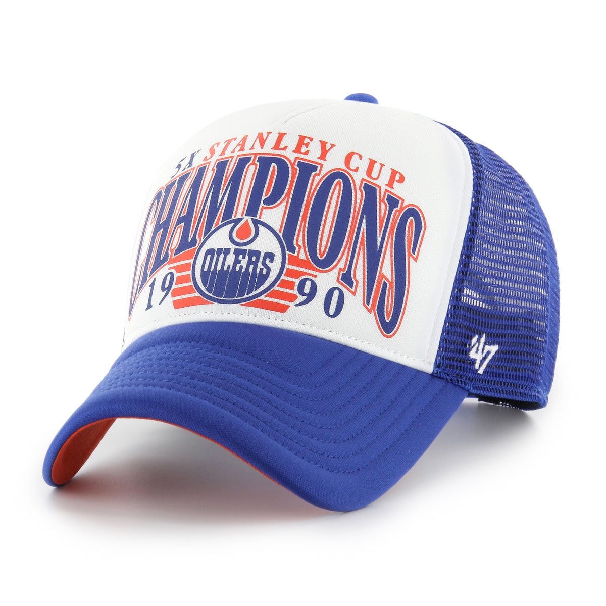 Edmonton Oilers Foam Champ ’47 OFFSIDE NHL Cap Blau - STADIUMDREAMS