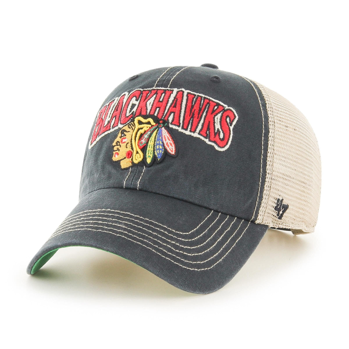 Chicago NHL Blackhawks Tuscaloosa '47 CLEAN UP verstellbare Cap schwarz - STADIUMDREAMS