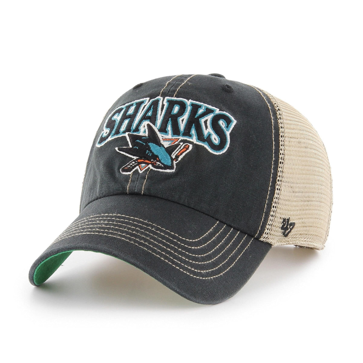 San Jose Sharks NHL Tuscaloosa '47 CLEAN UP verstellbare Cap schwarz - STADIUMDREAMS