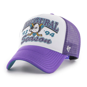 Anaheim Ducks Foam Champ '47 Offside NHL Cap Lila - STADIUMDREAMS