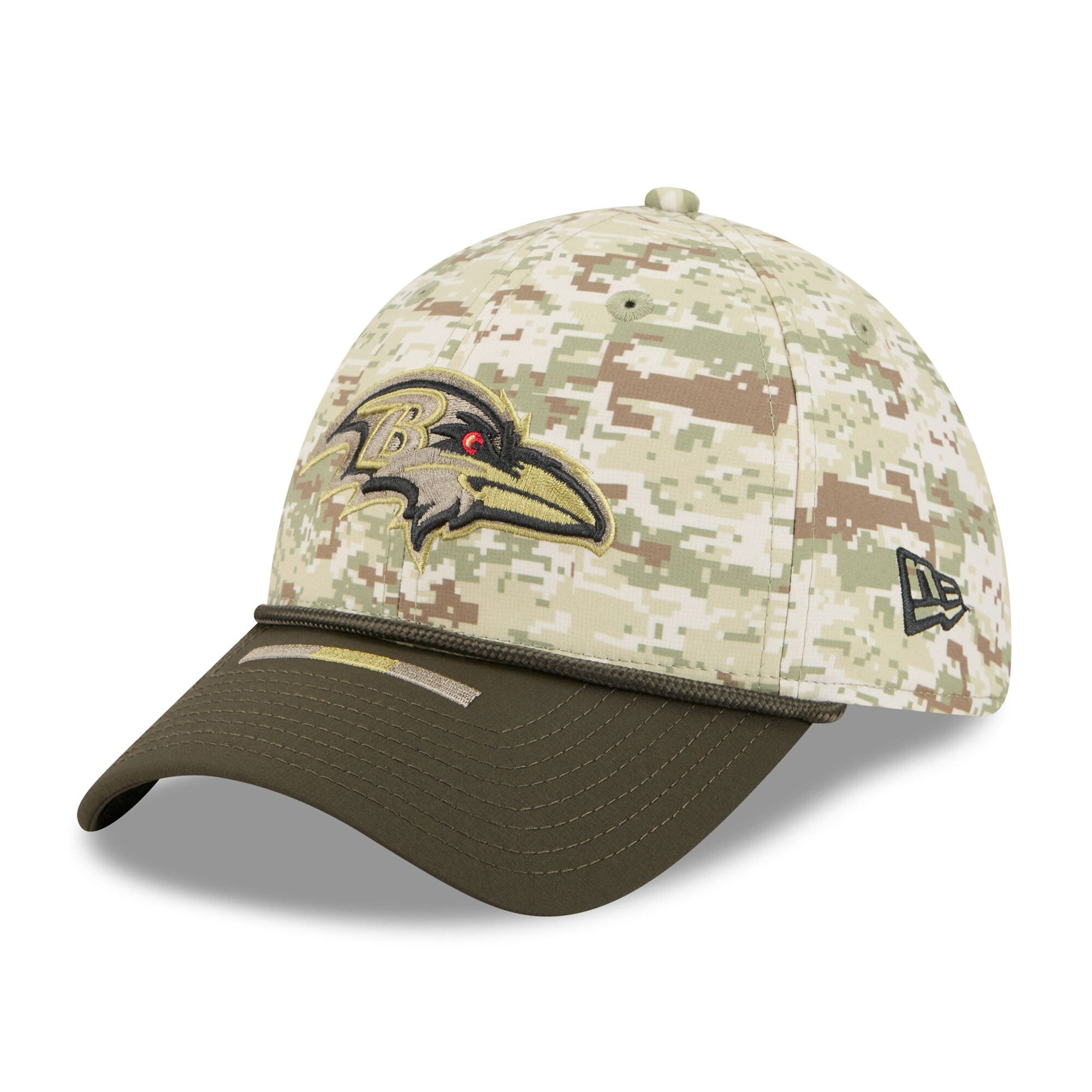 Baltimore Ravens New Era 2025 NFL Salute to Service 39THIRTY Flex Fit Cap Camouflage