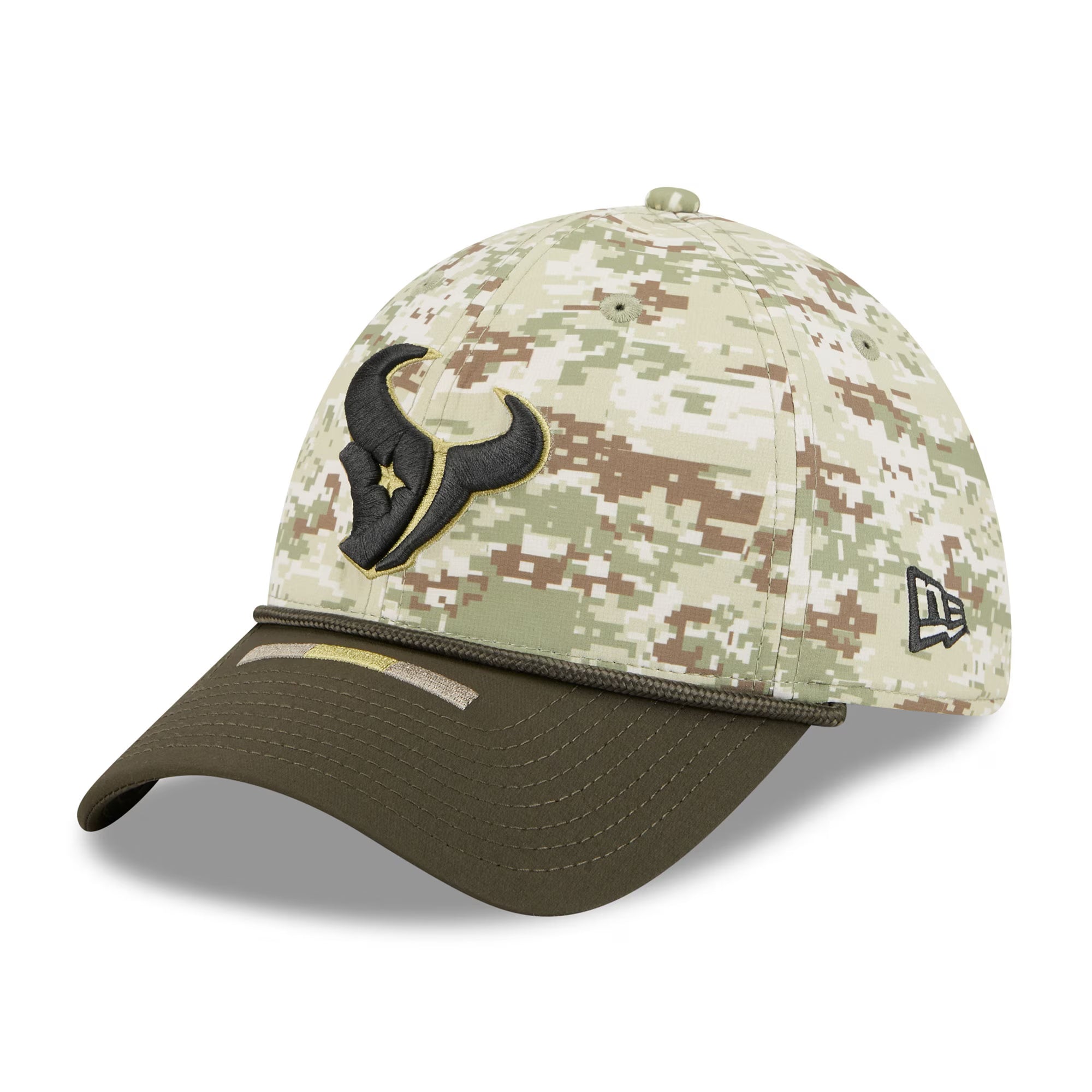 Houston Texans New Era 2025 NFL Salute to Service 39THIRTY Flex Fit Cap Camouflage