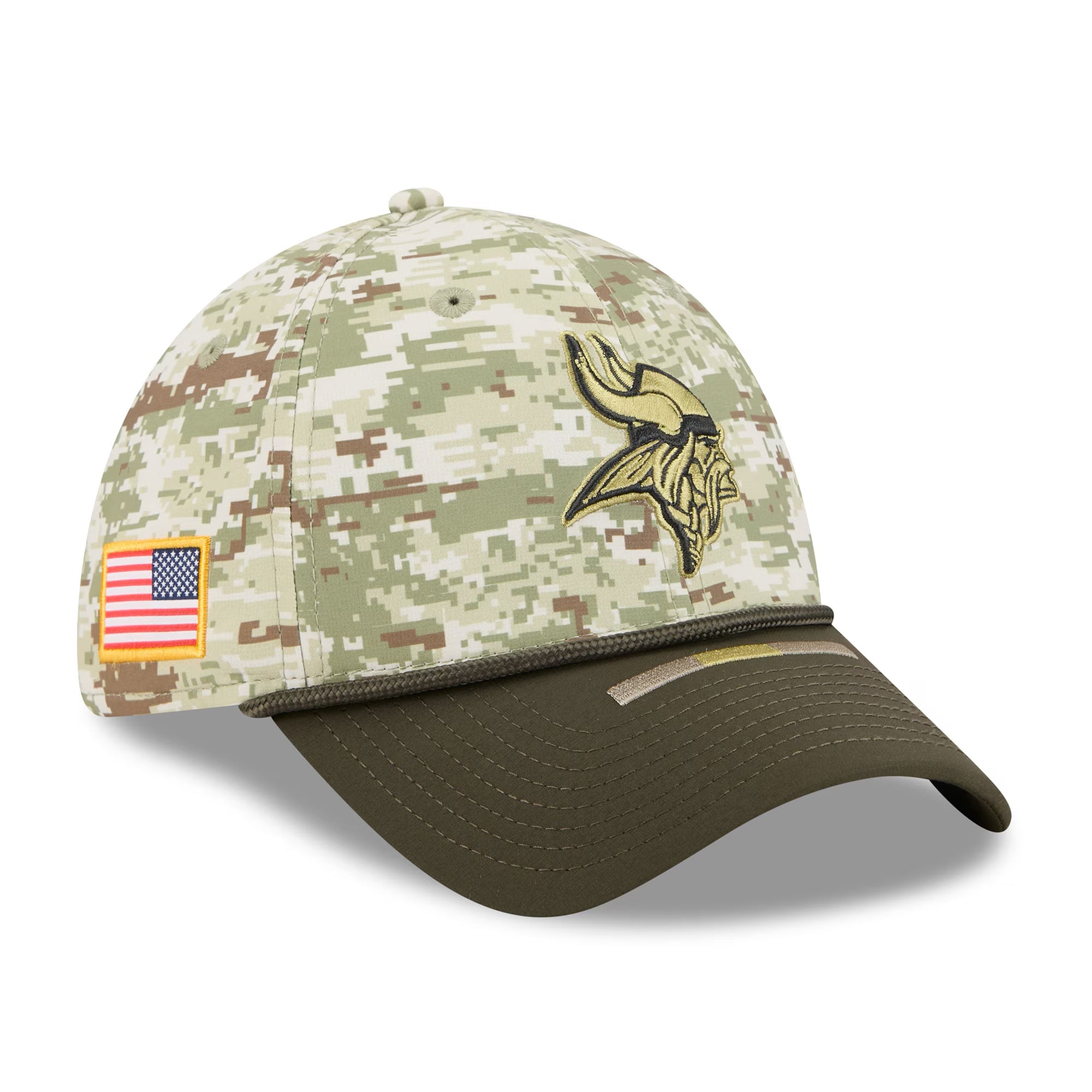 Minnesota Vikings New Era 2025 NFL Salute to Service 39THIRTY Flex Fit Cap Camouflage