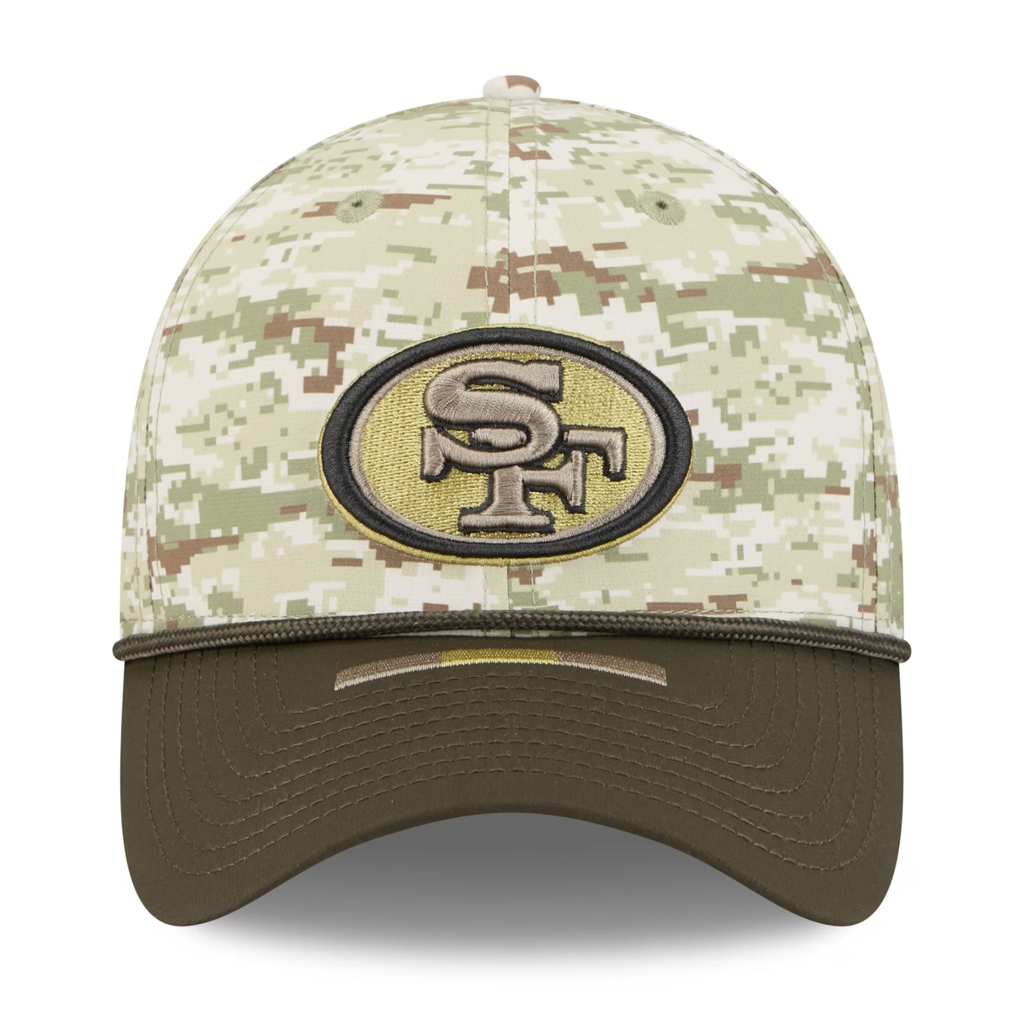 San Francisco 49ers New Era 2025 NFL Salute to Service 39THIRTY Flex Fit Cap Camouflage