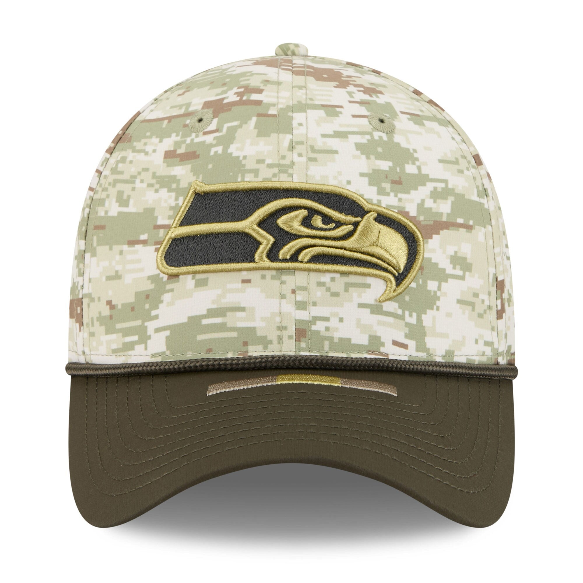 Seattle Seahawks New Era 2025 NFL Salute to Service 39THIRTY Flex Fit Cap Camouflage