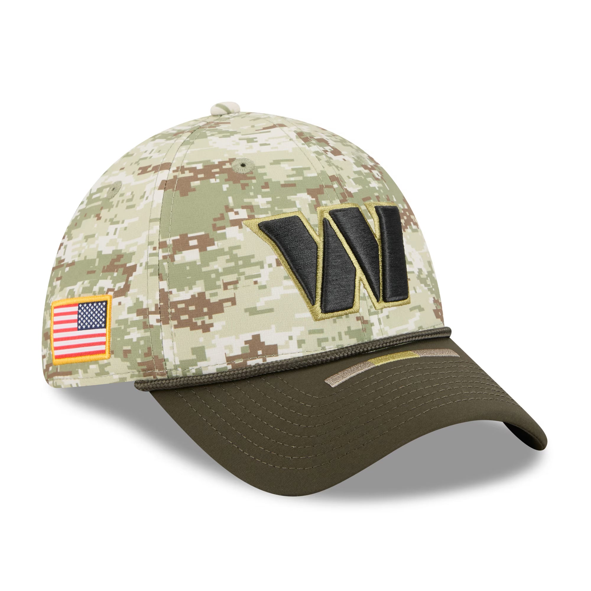 Washington Commanders New Era 2025 NFL Salute to Service 39THIRTY Flex Fit Cap Camouflage