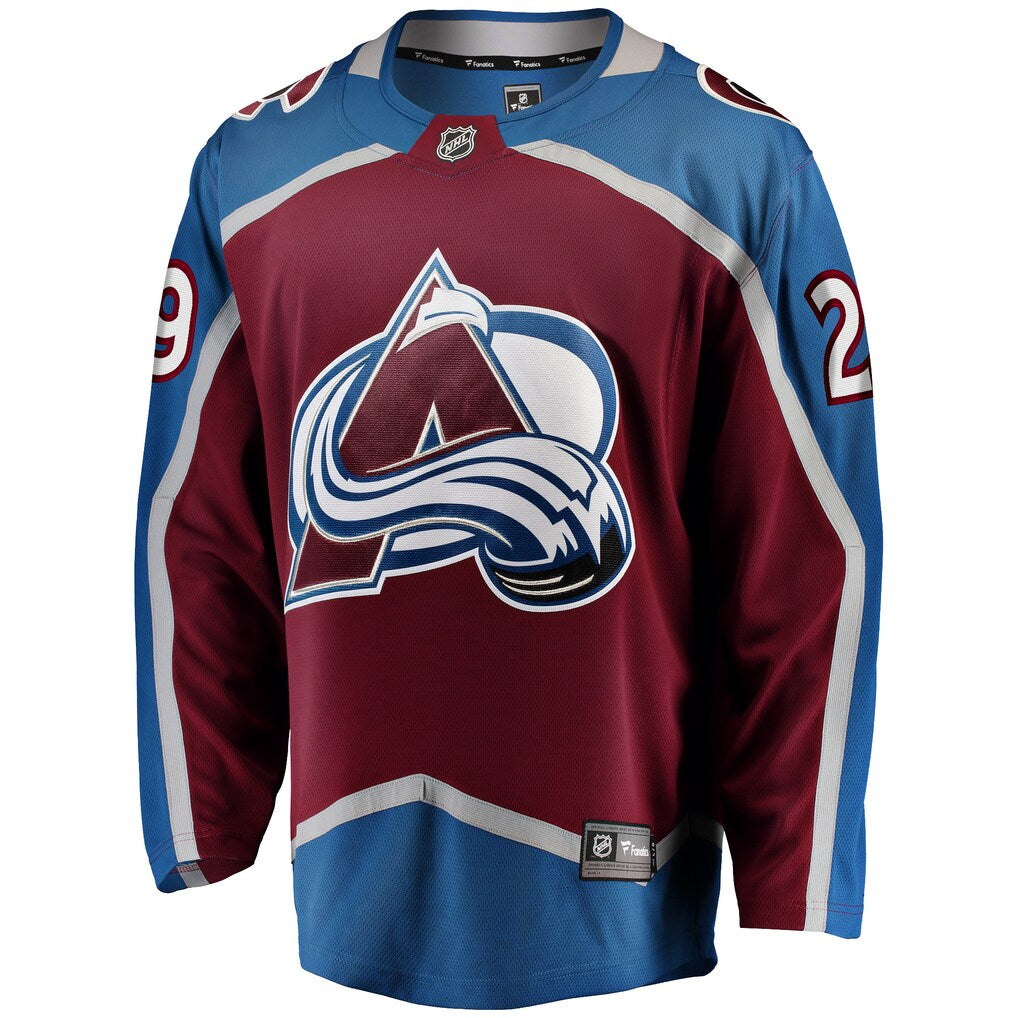 Nathan MacKinnon #29 Colorado Avalanche Fanatics Player Breakaway NHL Trikot Blau Rot