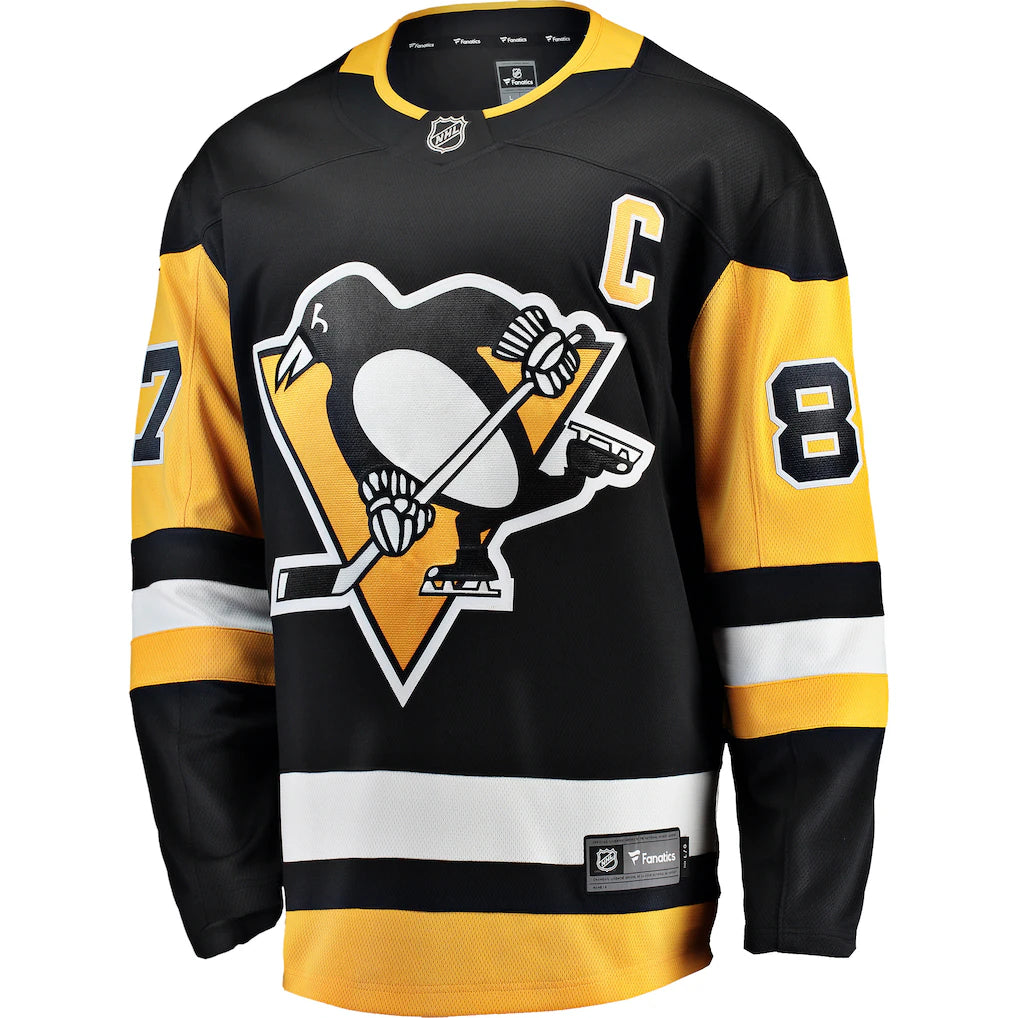 Sidney Crosby #87 Pittsburgh Penguins Fanatics Player Breakaway NHL Trikot Schwarz