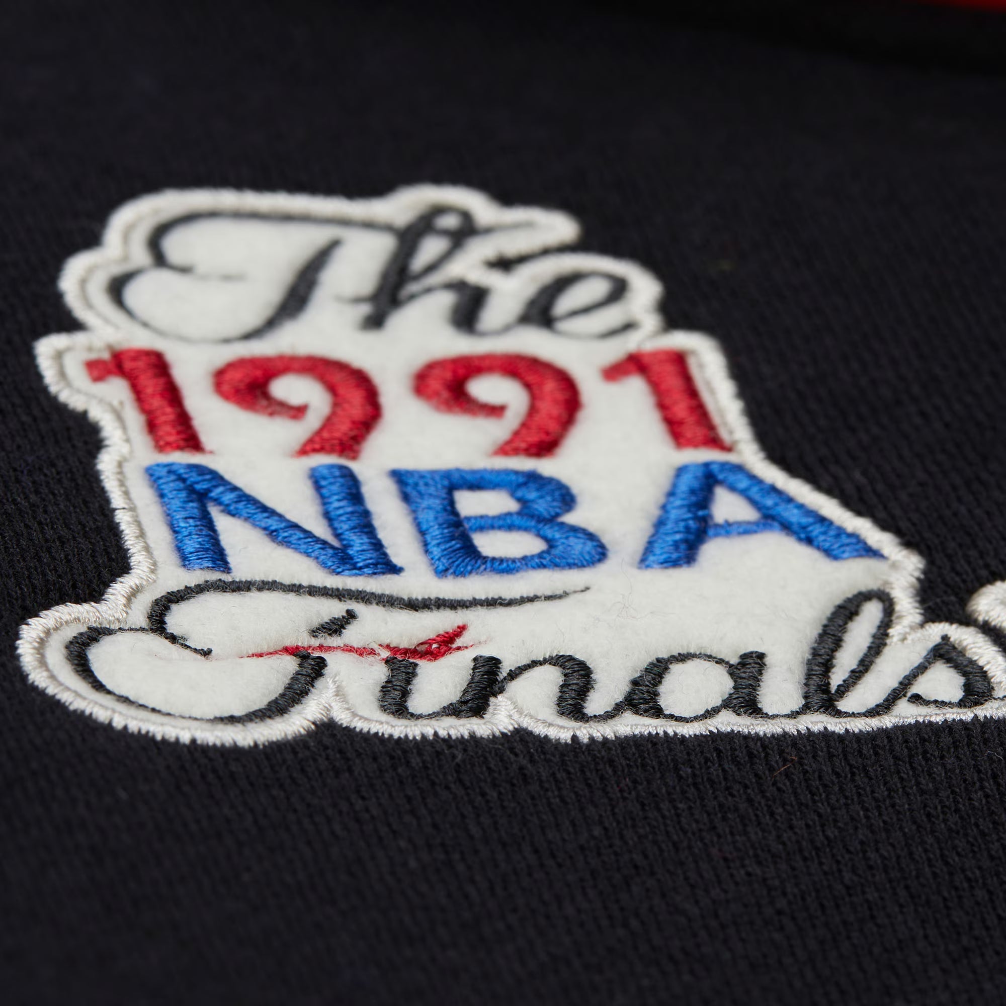 Chicago Bulls Mitchell & Ness Premium Patch Courtside Fleece Full-Snap NBA Jacke Schwarz