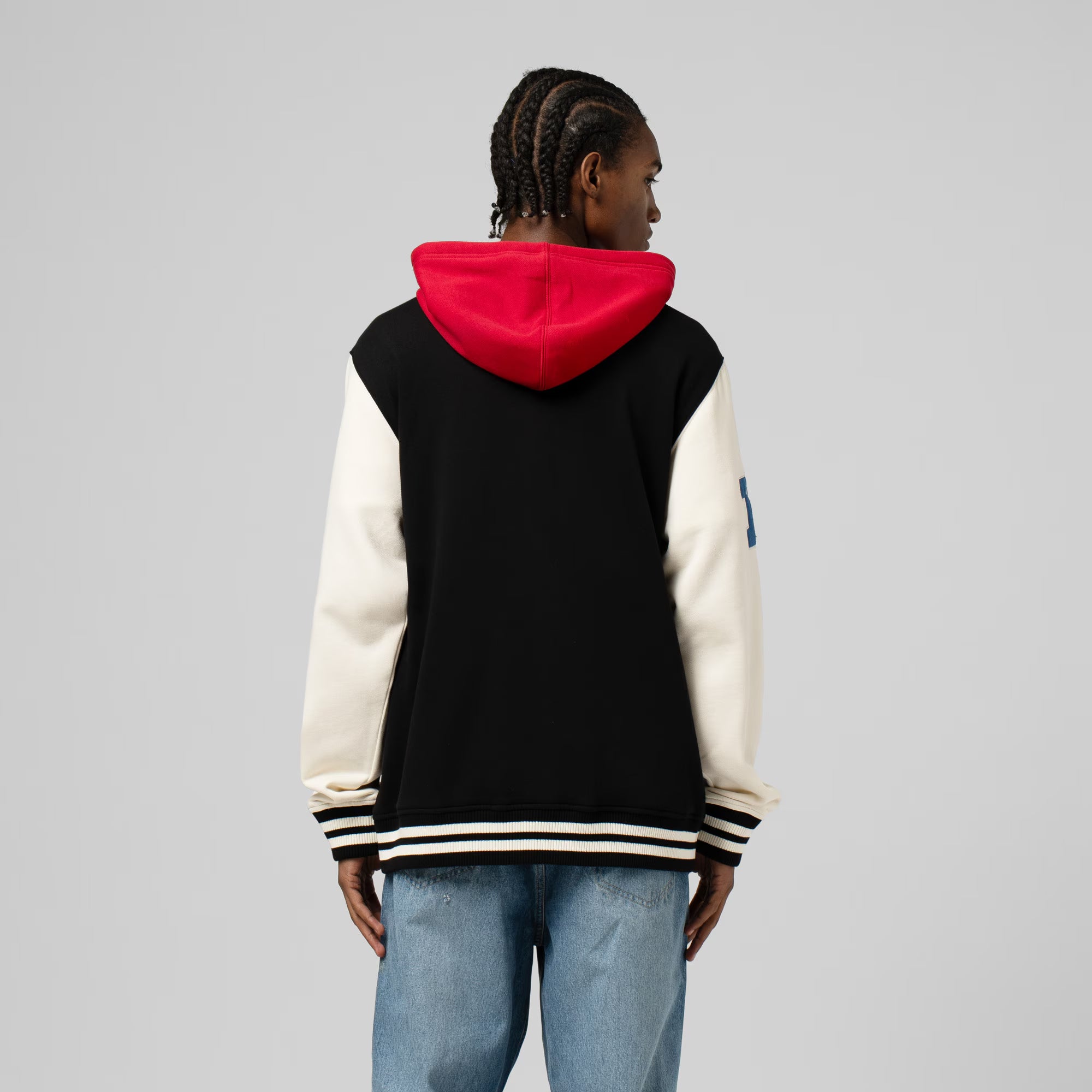 San Francisco 49ers Mitchell & Ness Premium Patch Sideline Fleece Full-Snap NFL Jacke Schwarz