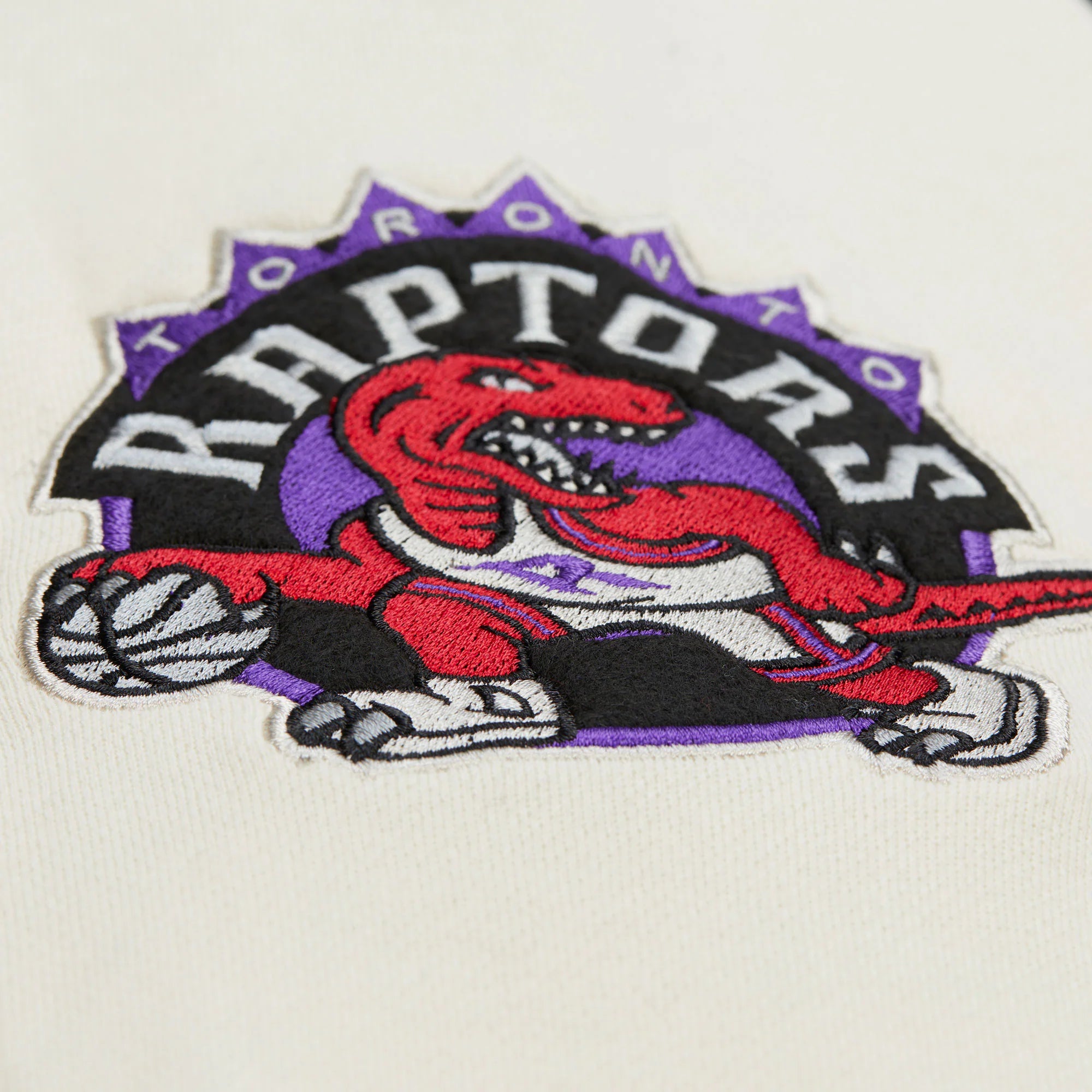 Toronto Raptors Mitchell & Ness Premium Patch Courtside Fleece Full-Snap NBA Jacke Schwarz