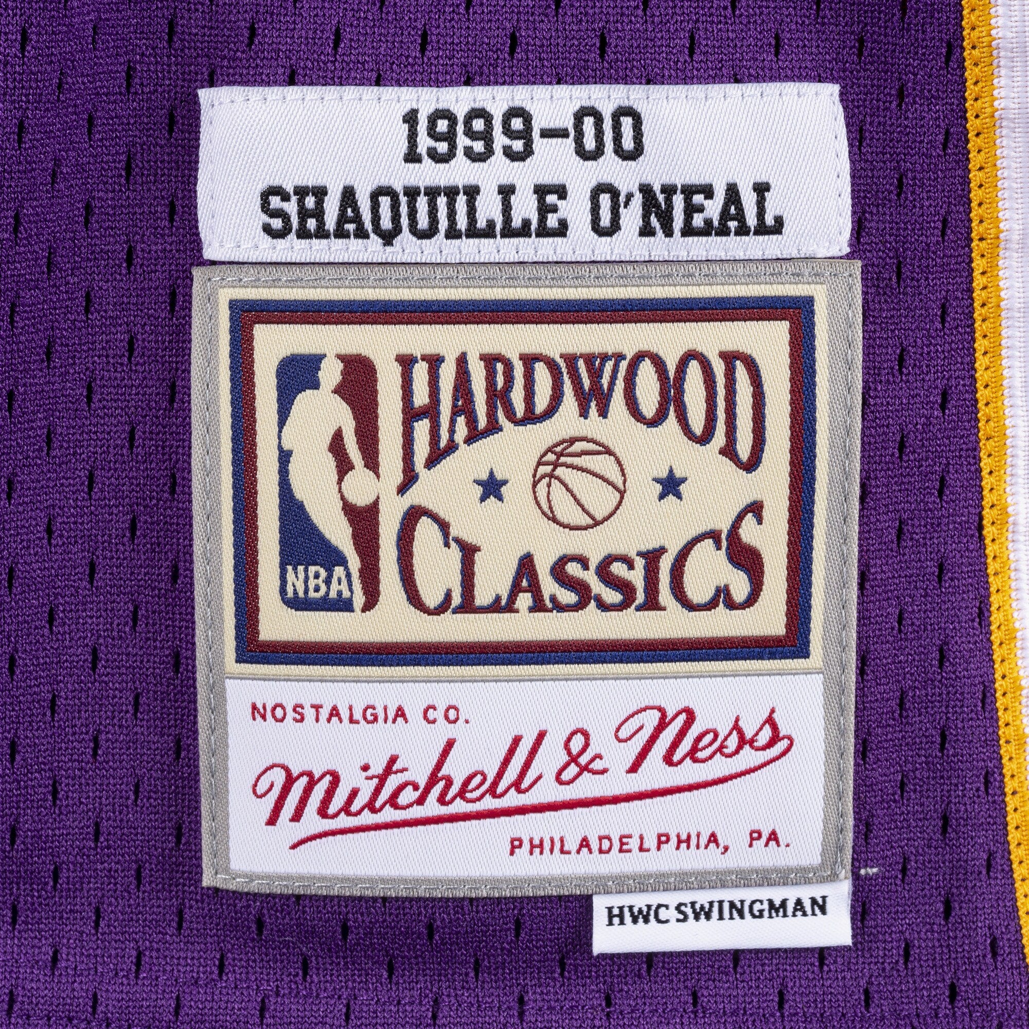 Shaquille O'Neal #34 Los Angeles Lakers Mitchell & Ness 1999/00 Swingman NBA Trikot Lila
