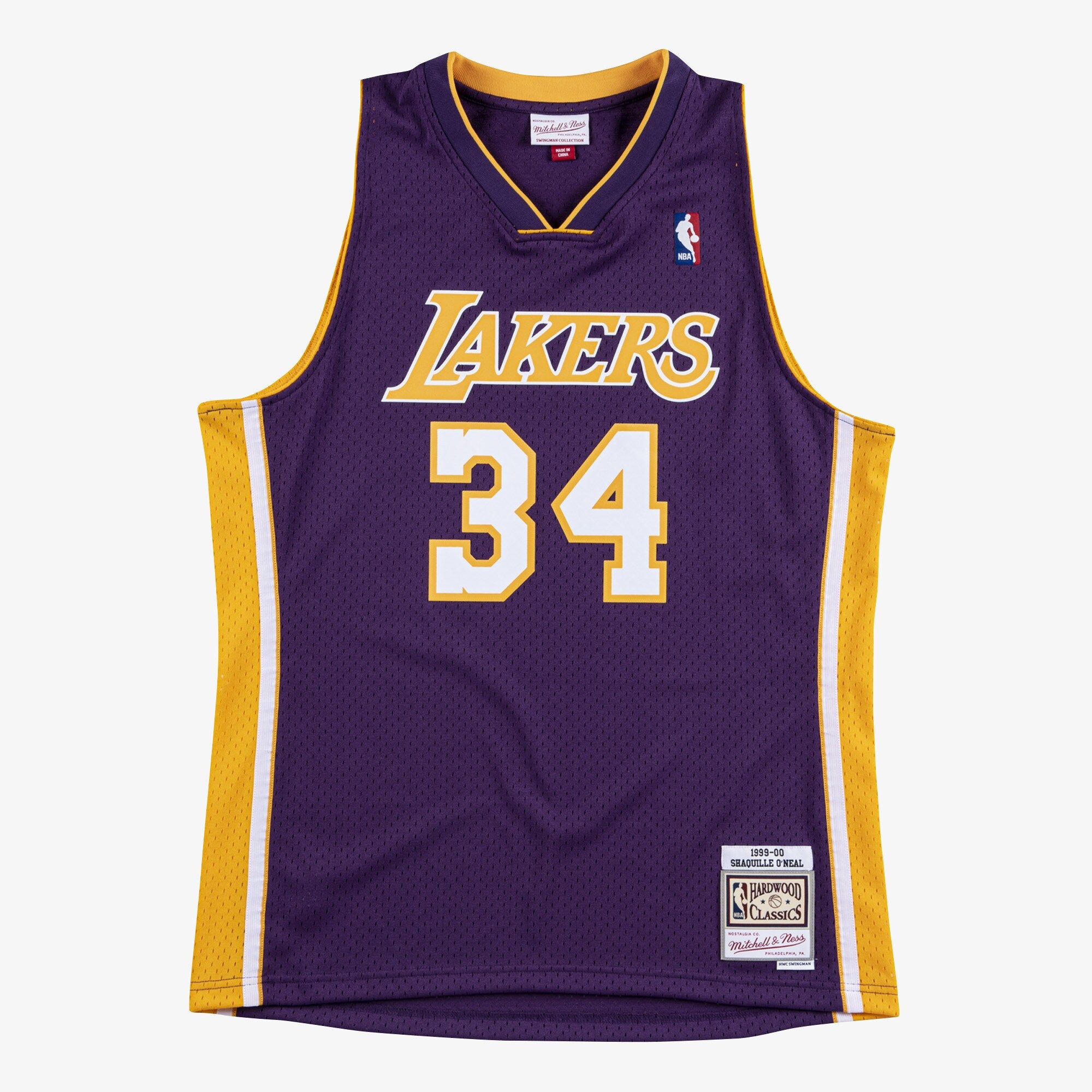 Shaquille O'Neal #34 Los Angeles Lakers Mitchell & Ness 1999/00 Swingman NBA Trikot Lila