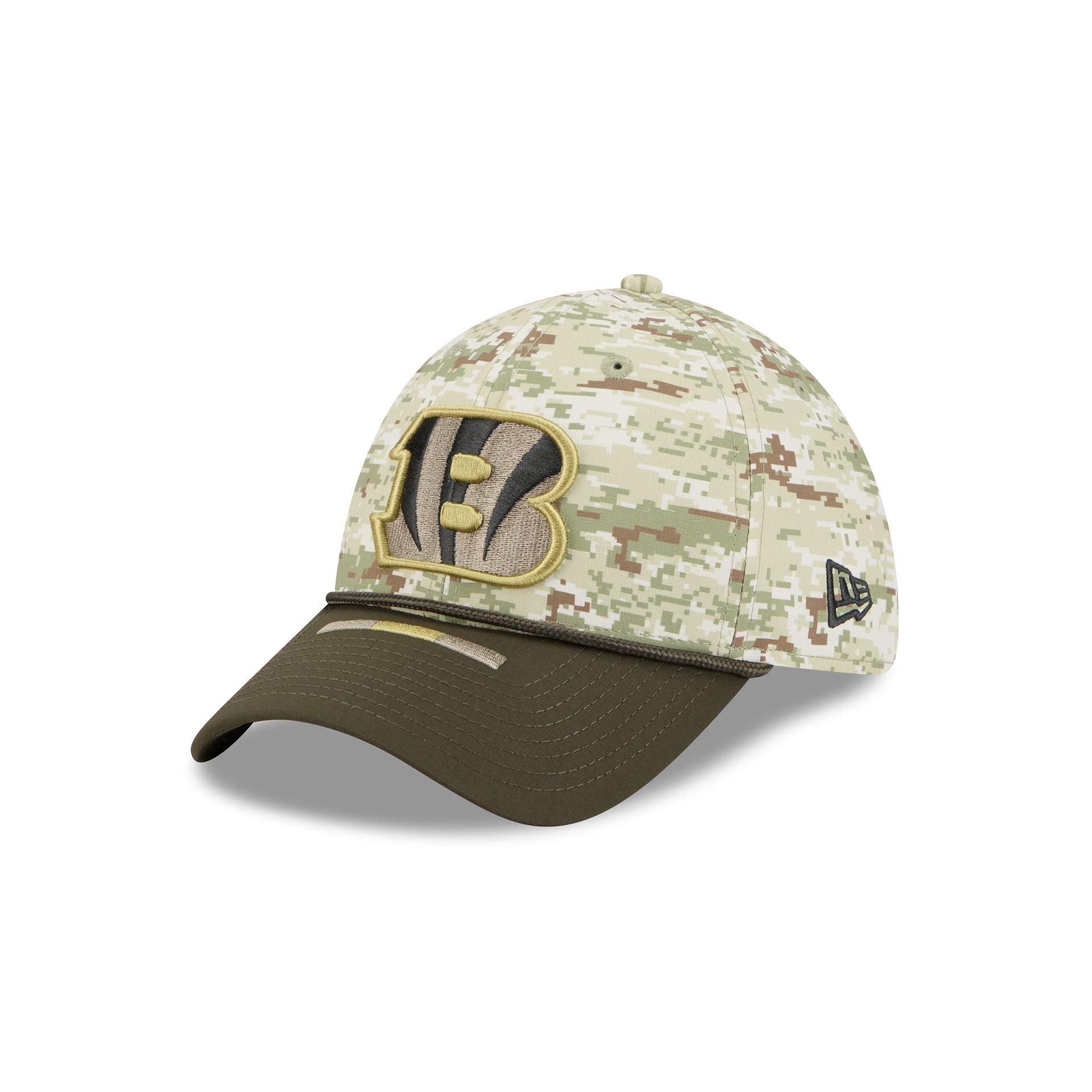 Cincinnati Bengals New Era 2025 NFL Salute to Service 39THIRTY Flex Fit Cap Camouflage