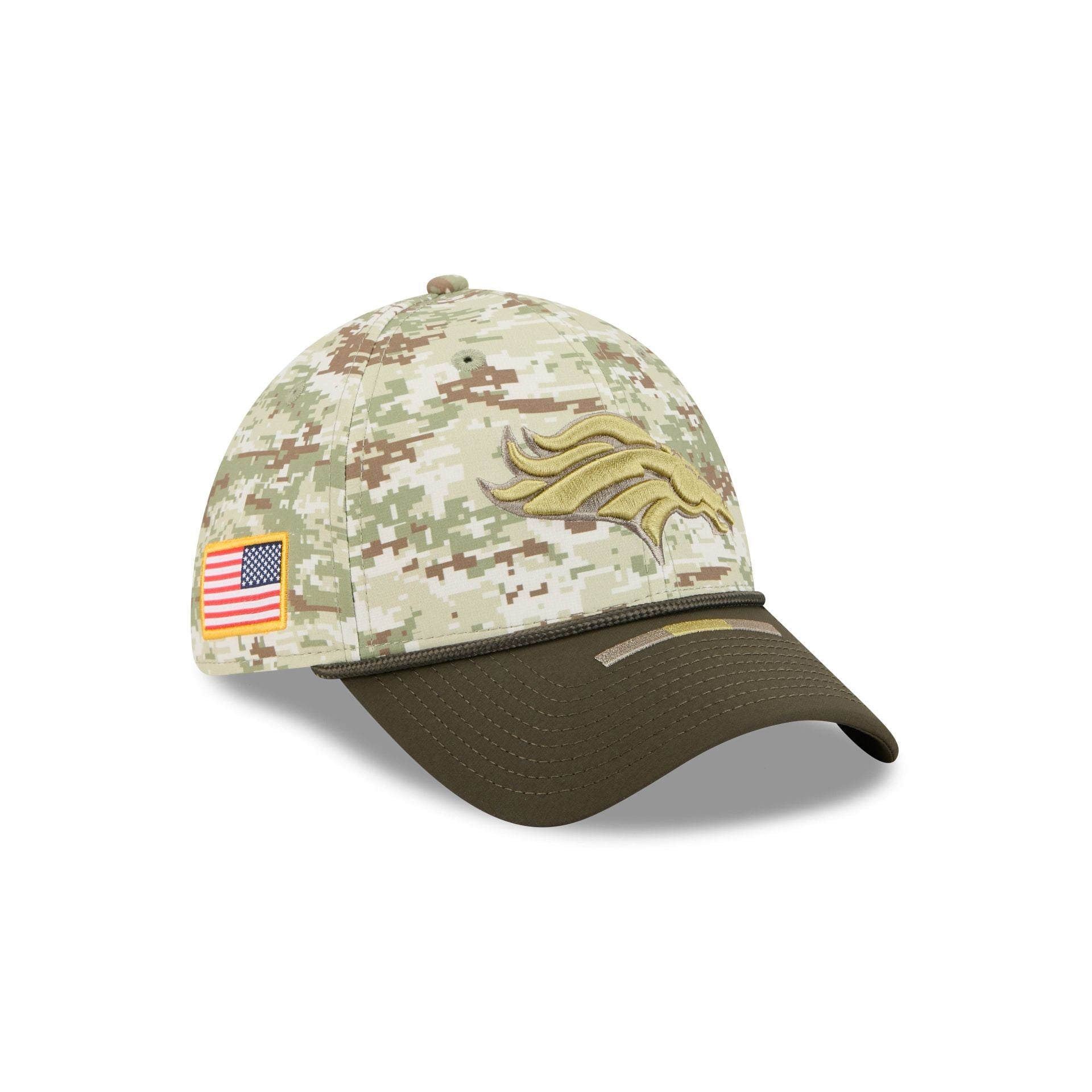 Denver Broncos New Era 2025 NFL Salute to Service 39THIRTY Flex Fit Cap Camouflage