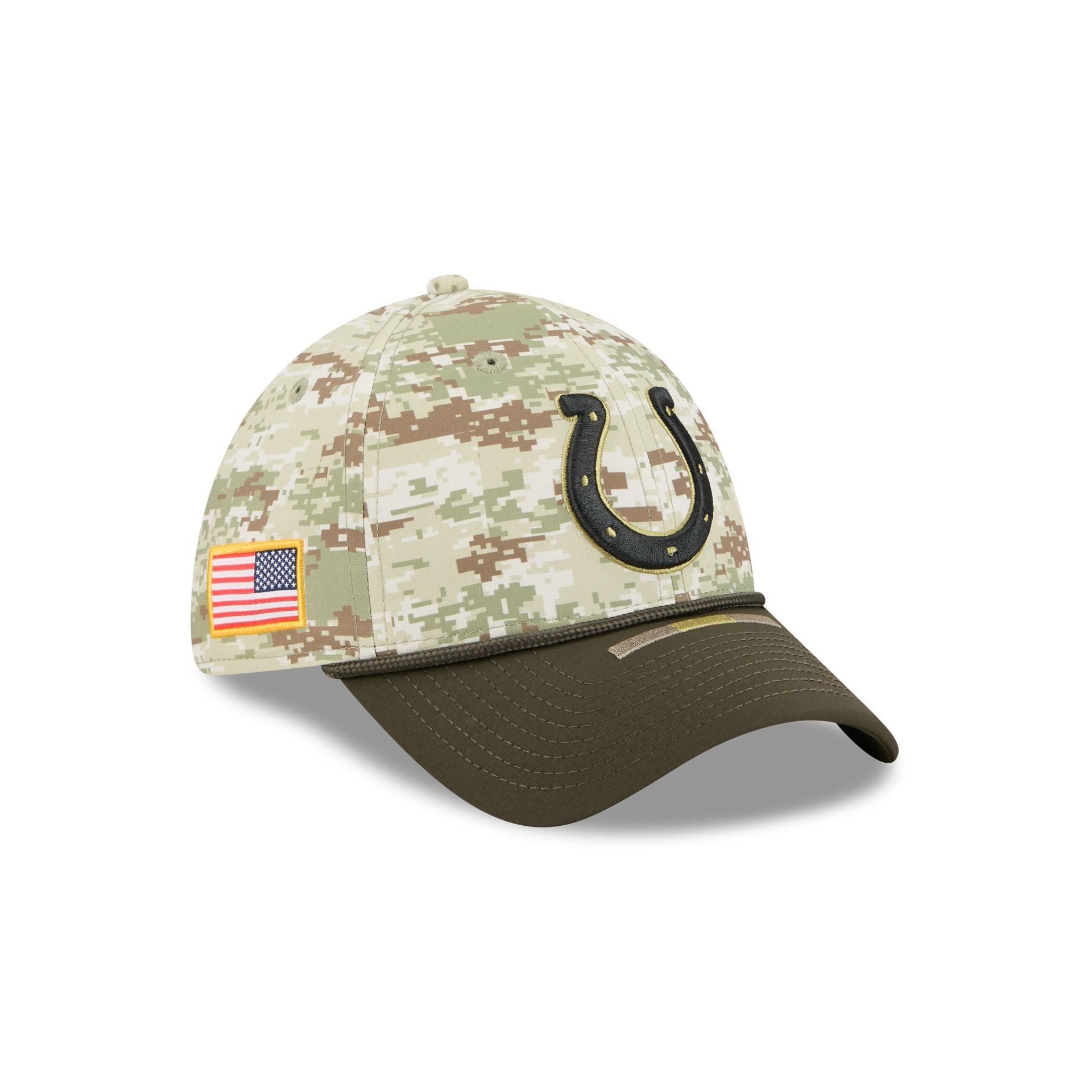Indianapolis Colts New Era 2025 NFL Salute to Service 39THIRTY Flex Fit Cap Camouflage