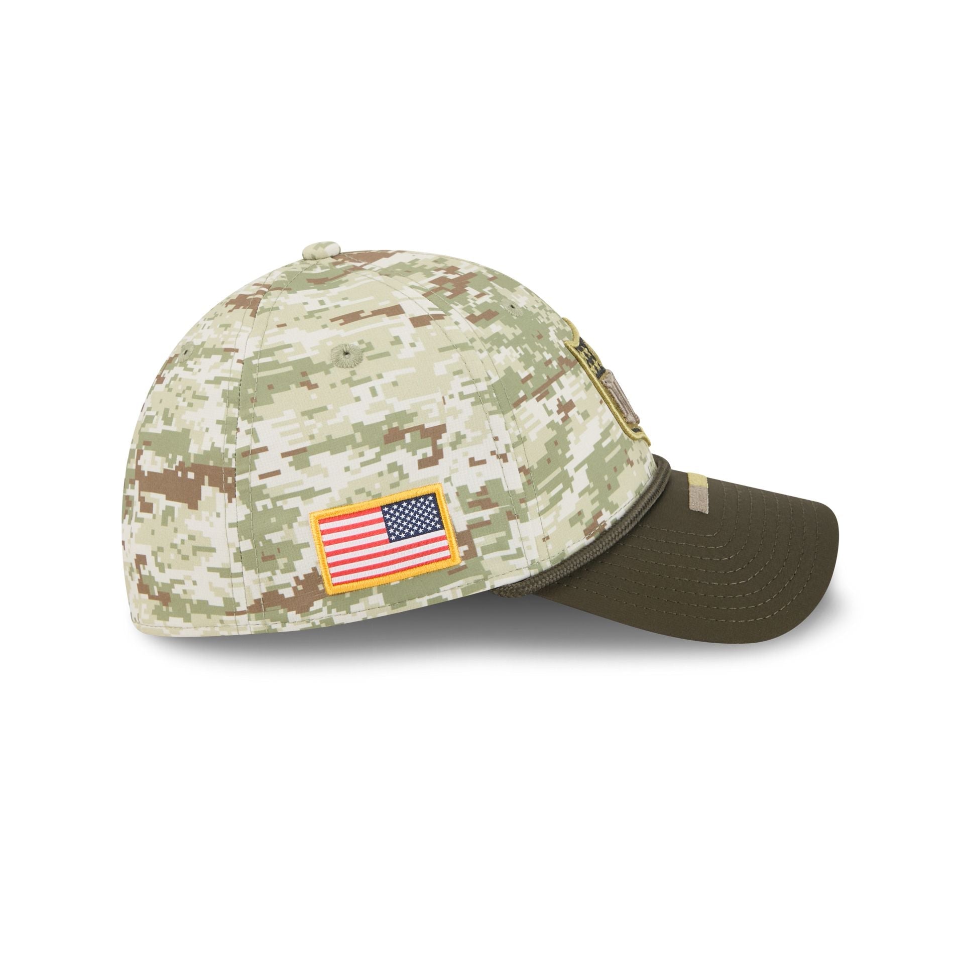 NFL Logo Shield New Era 2025 NFL Salute to Service 39THIRTY Flex Fit Cap Camouflage