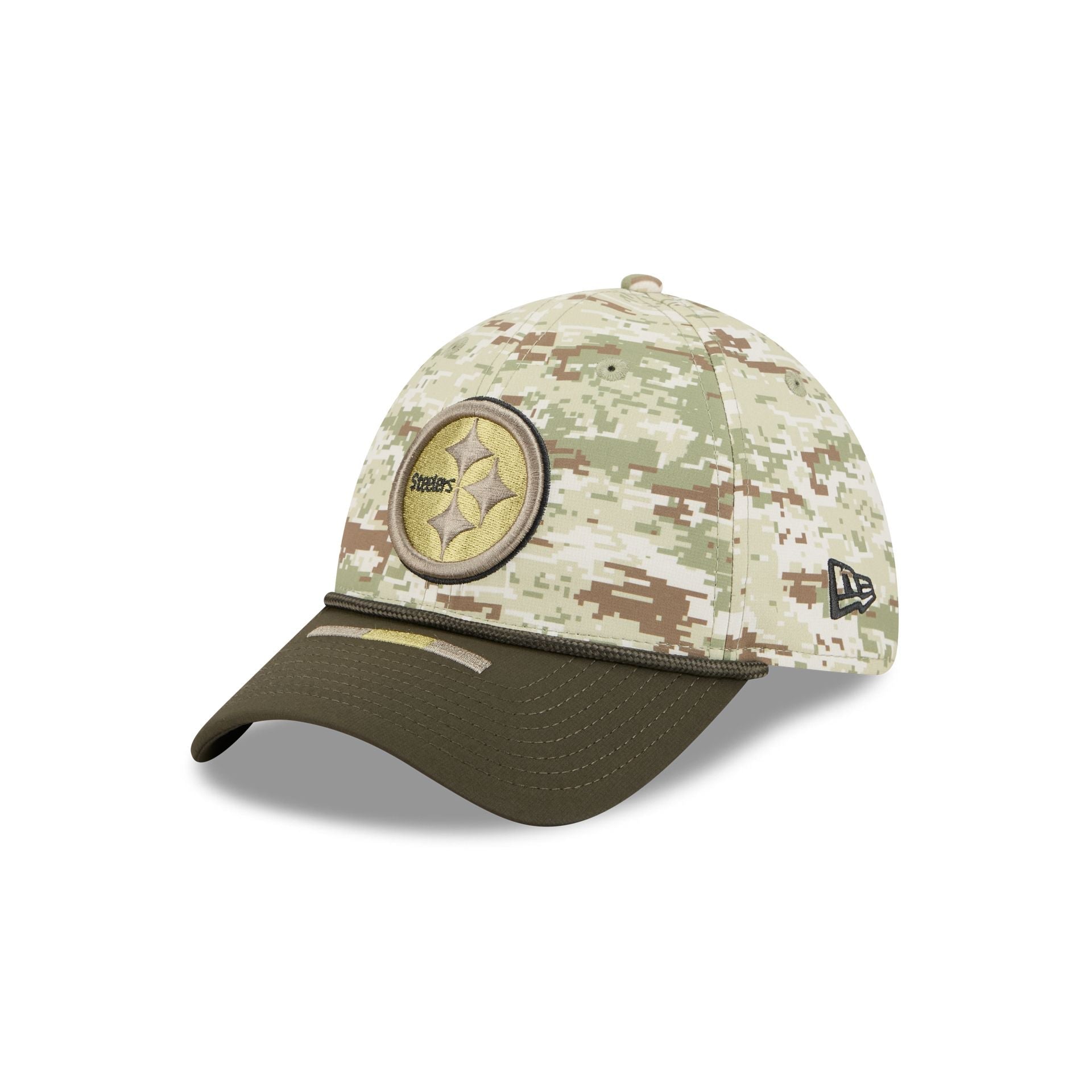 Pittsburgh Steelers New Era 2025 NFL Salute to Service 39THIRTY Flex Fit Cap Camouflage