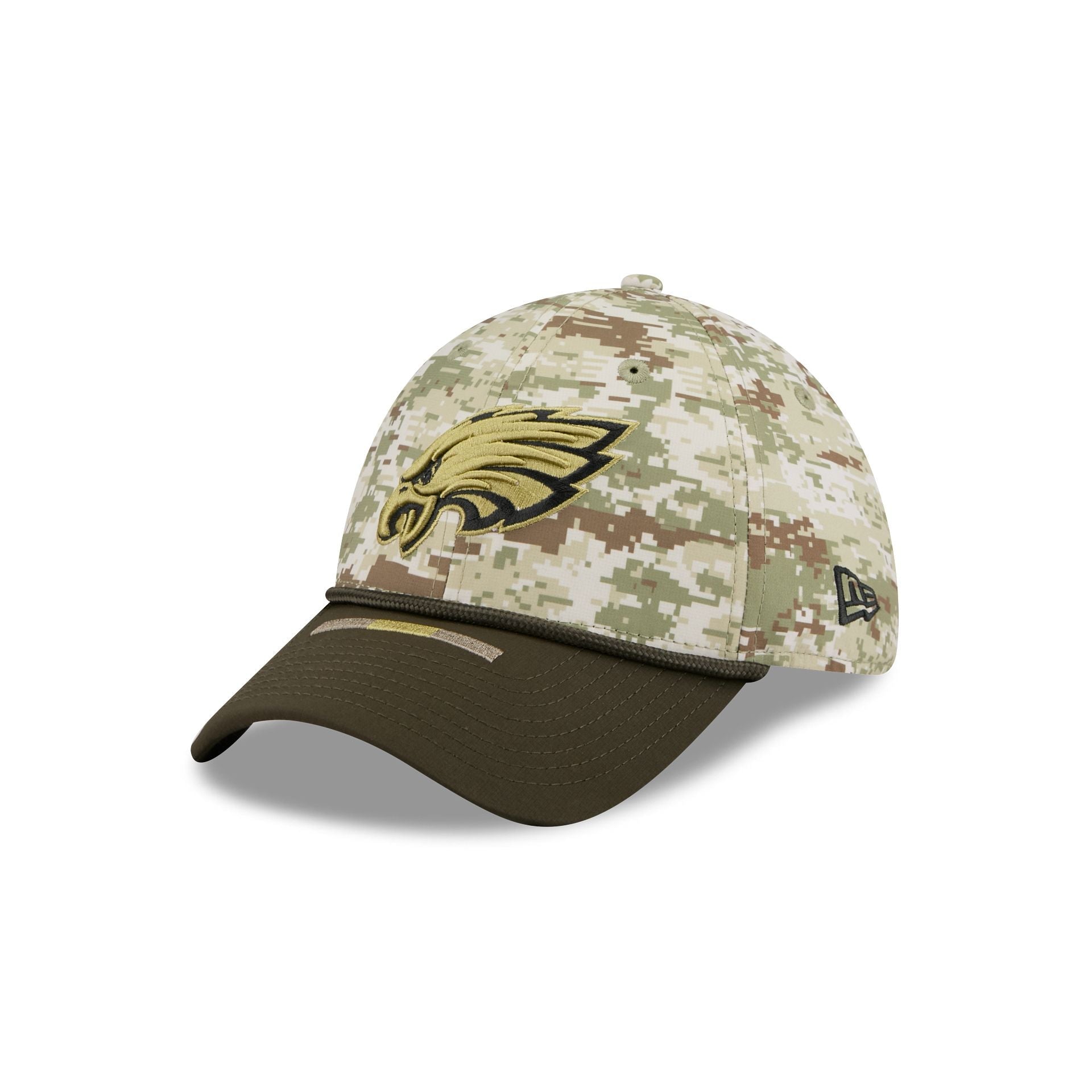 Philadelphia Eagles New Era 2025 NFL Salute to Service 39THIRTY Flex Fit Cap Camouflage