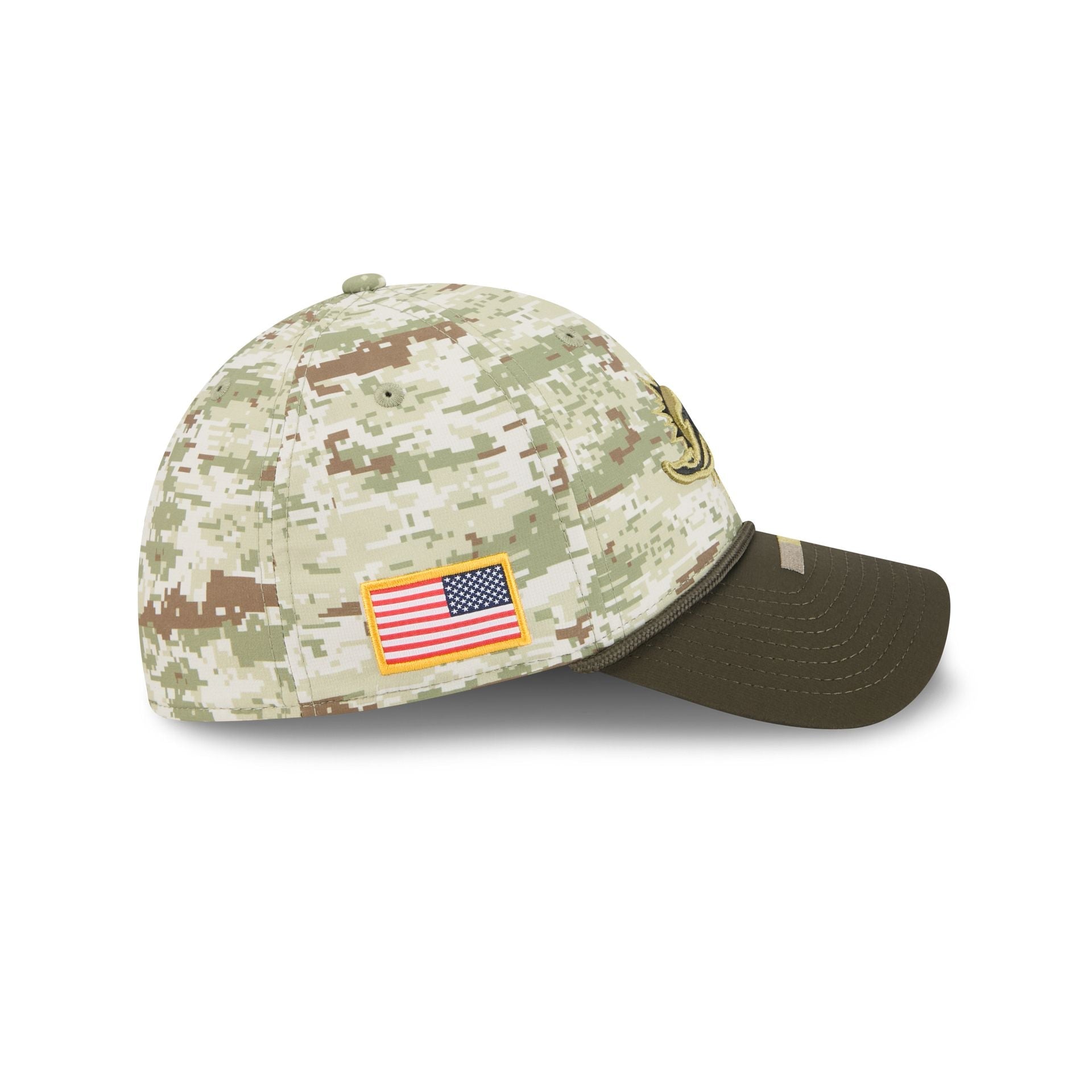 Miami Dolphins New Era 2025 NFL Salute to Service 39THIRTY Flex Fit Cap Camouflage