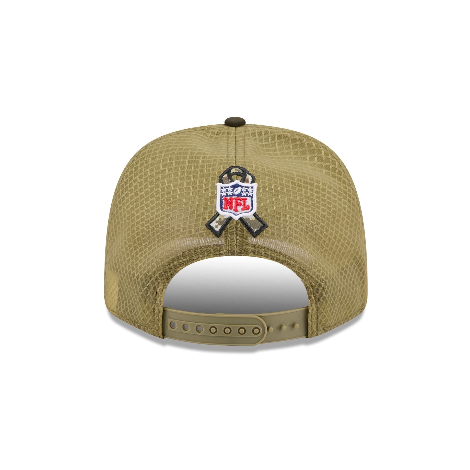 Detroit Lions New Era 2025 NFL Salute to Service 9SEVENTY Trucker Cap Grün