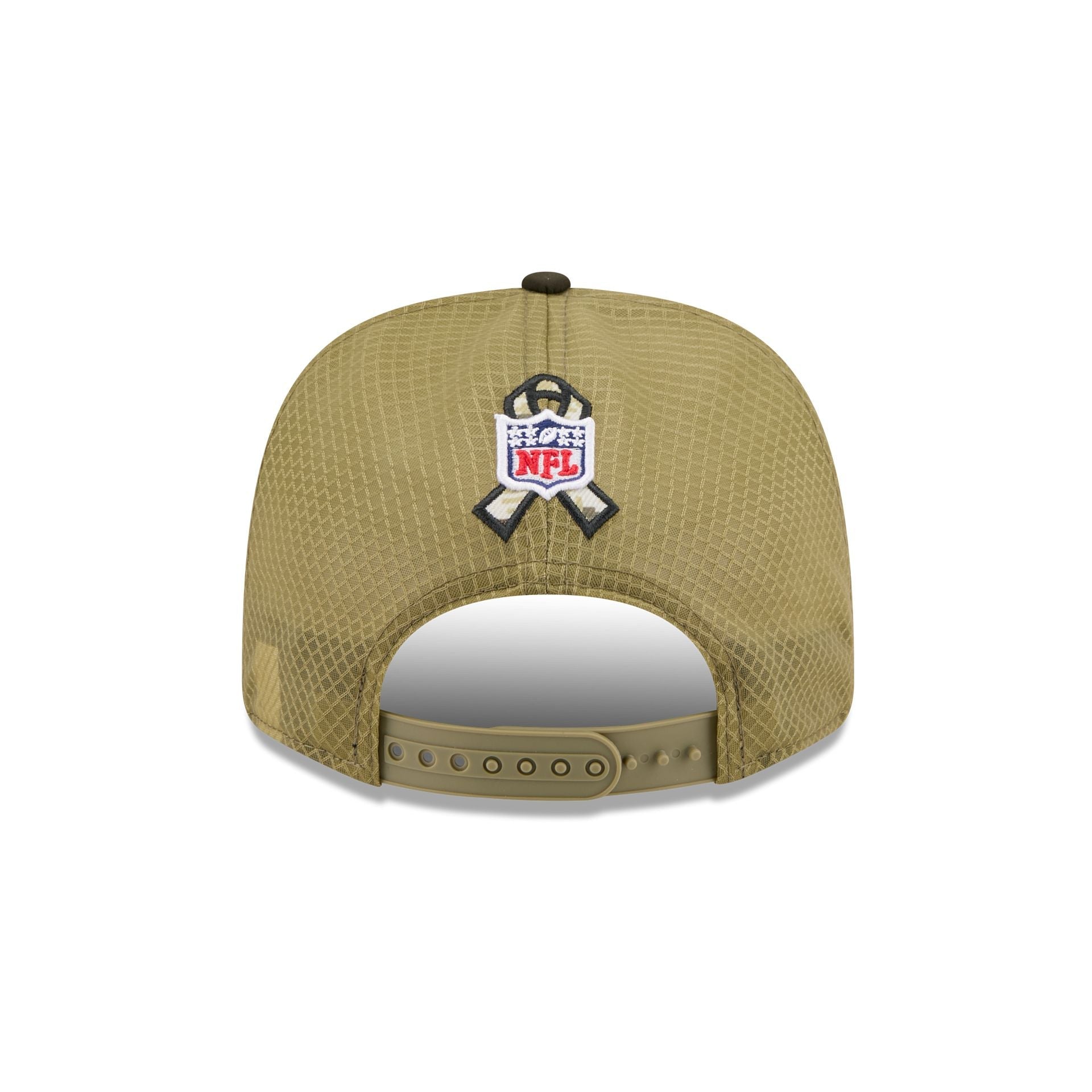 Houston Texans New Era 2025 NFL Salute to Service 9SEVENTY Trucker Cap Grün