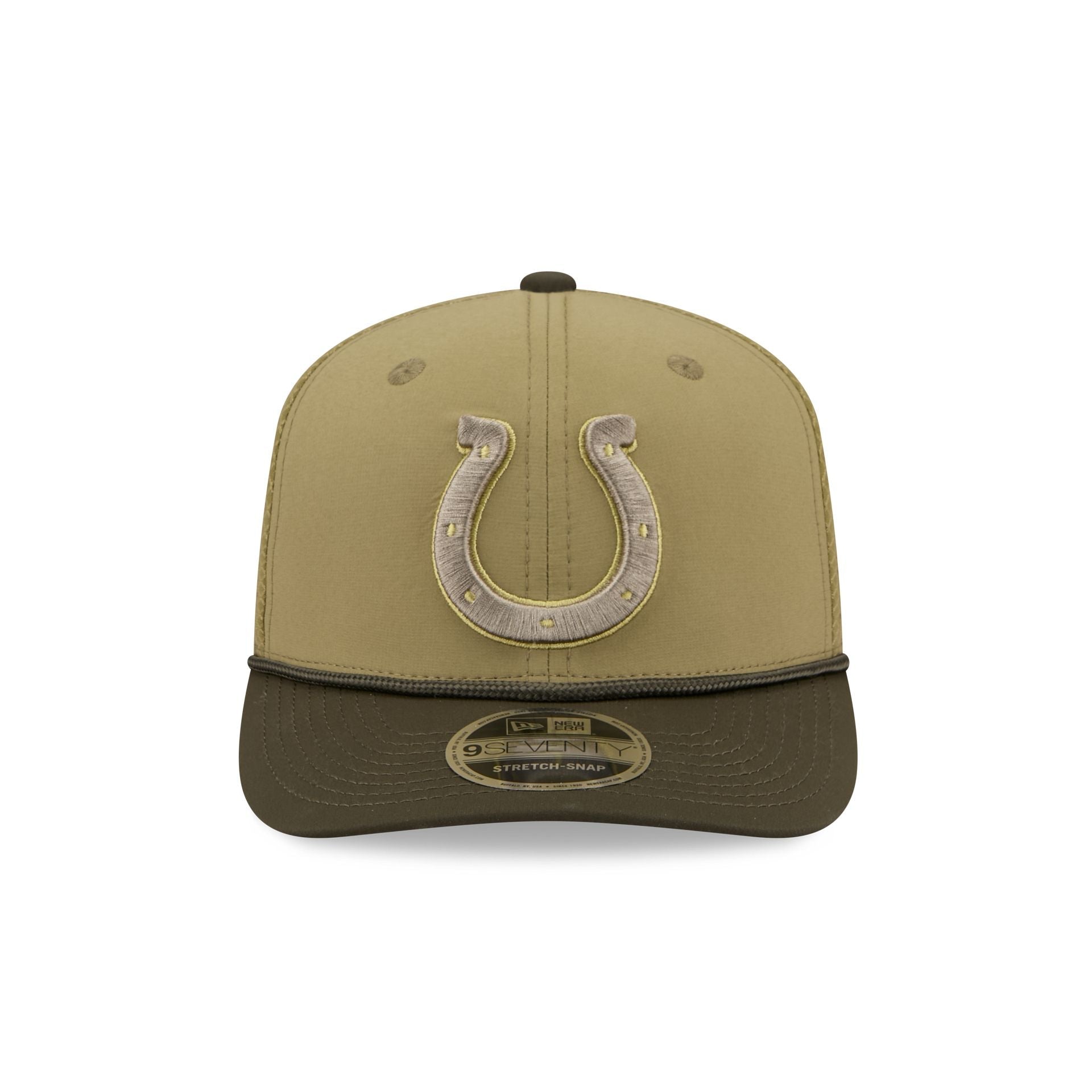 Indianapolis Colts New Era 2025 NFL Salute to Service 9SEVENTY Trucker Cap Grün