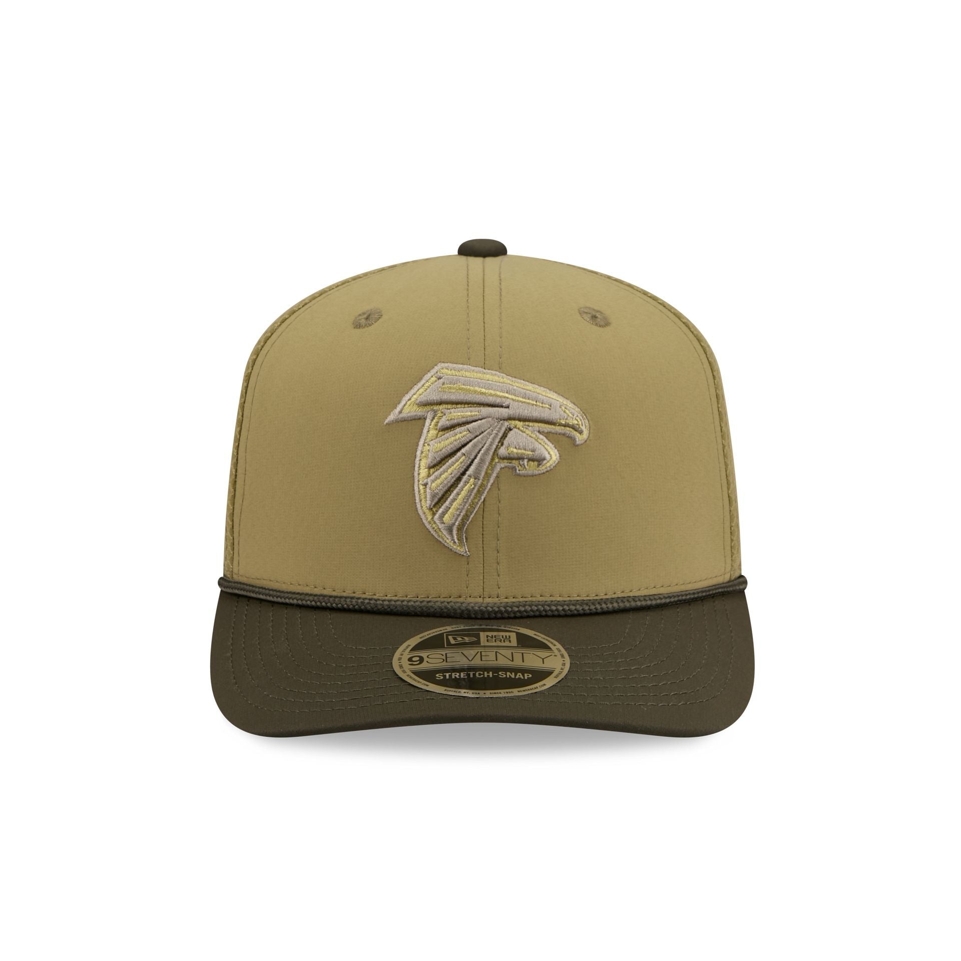 Atlanta Falcons New Era 2025 NFL Salute to Service 9SEVENTY Trucker Cap Grün