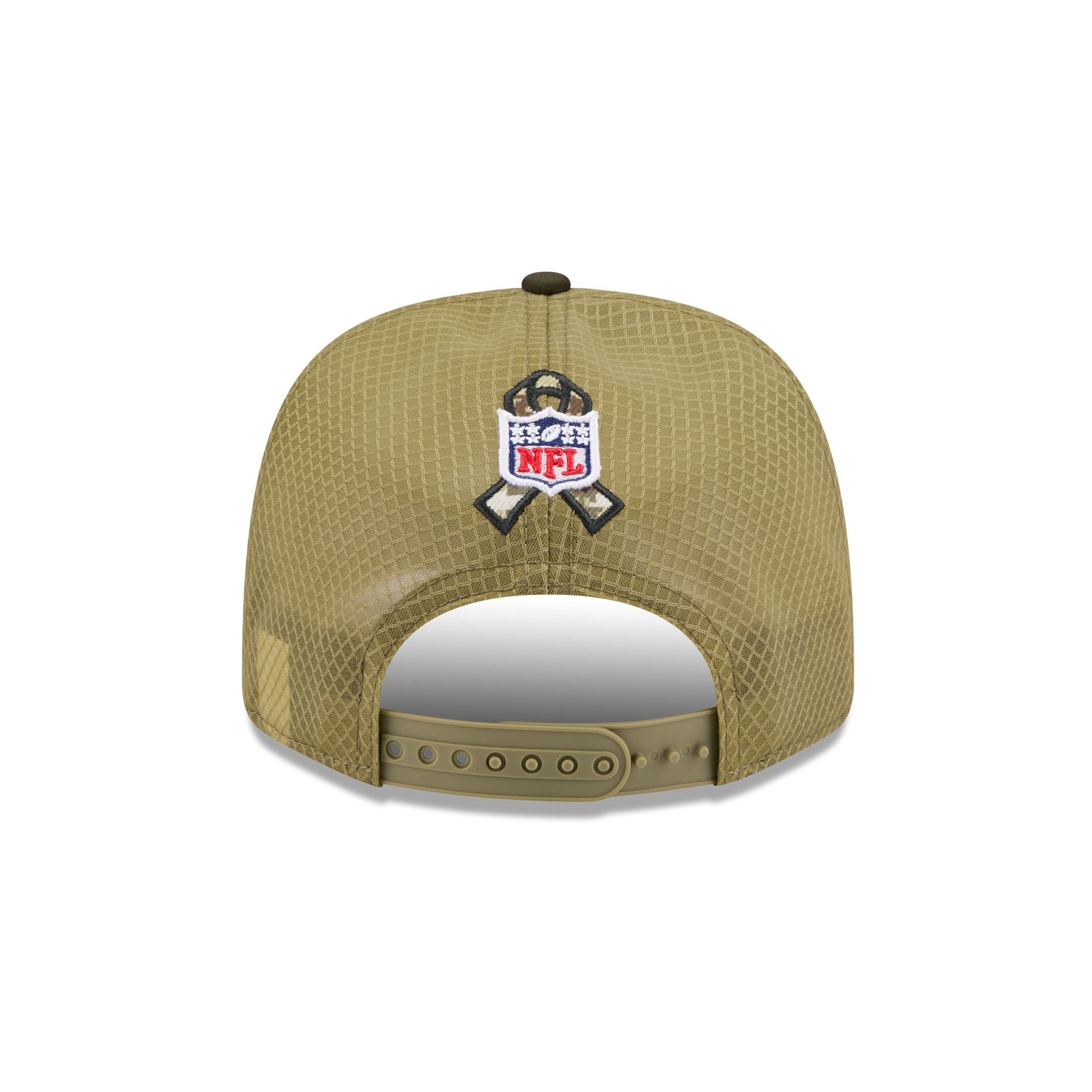 New England Patriots New Era 2025 NFL Salute to Service 9SEVENTY Trucker Cap Grün