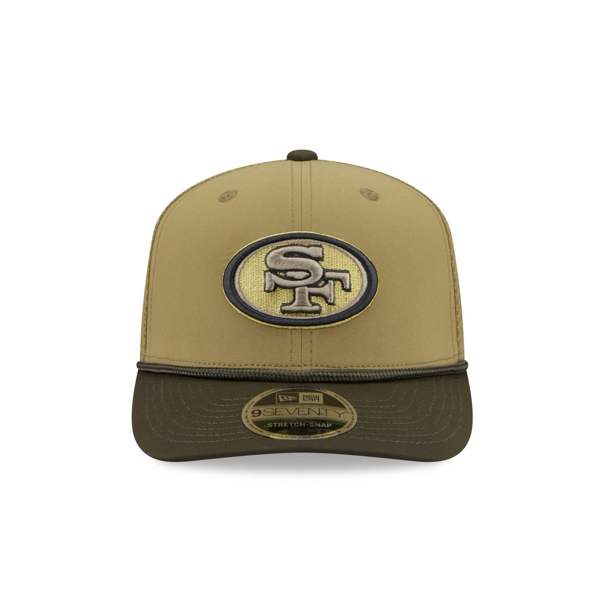 San Francisco 49ers New Era 2025 NFL Salute to Service 9SEVENTY Trucker Cap Grün