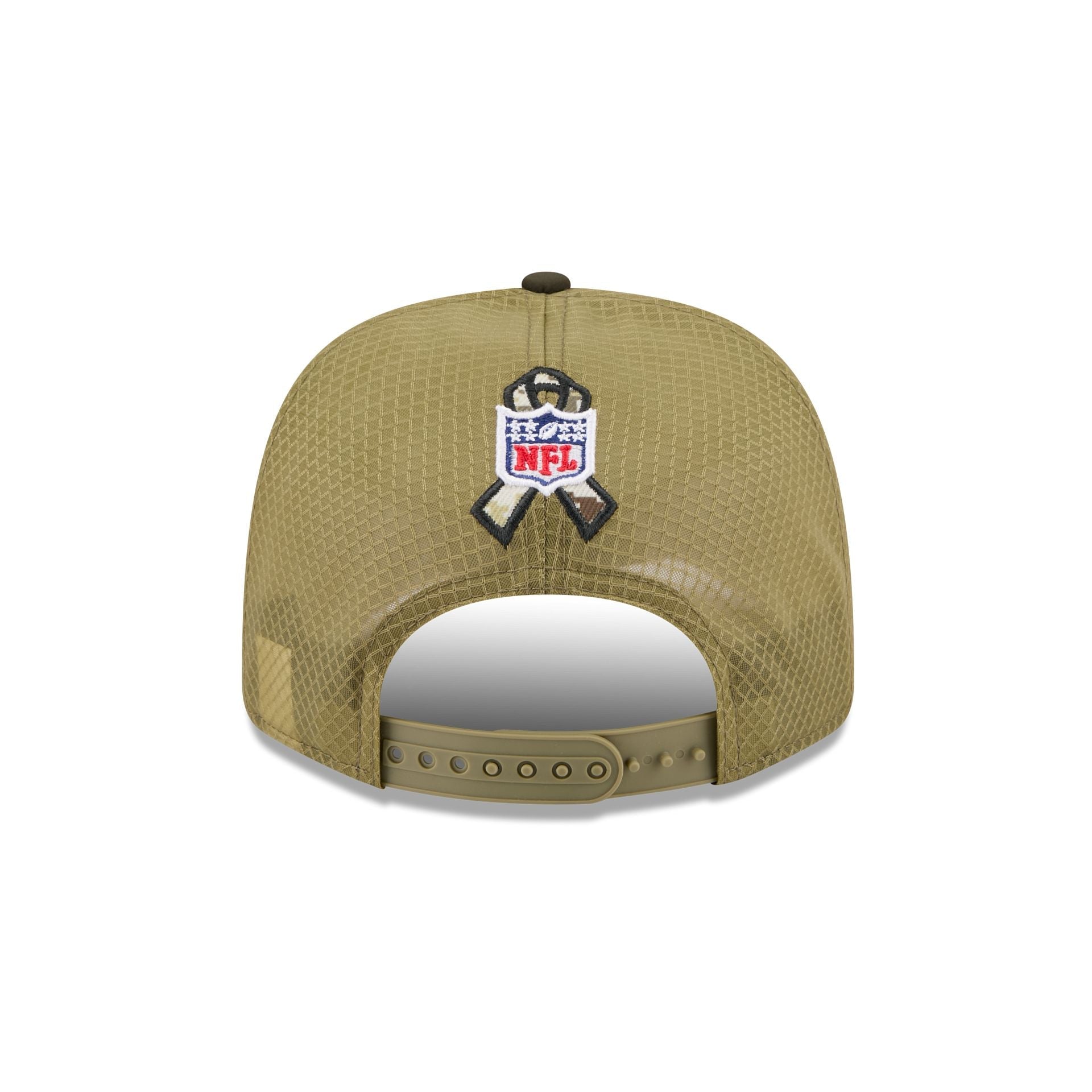 San Francisco 49ers New Era 2025 NFL Salute to Service 9SEVENTY Trucker Cap Grün