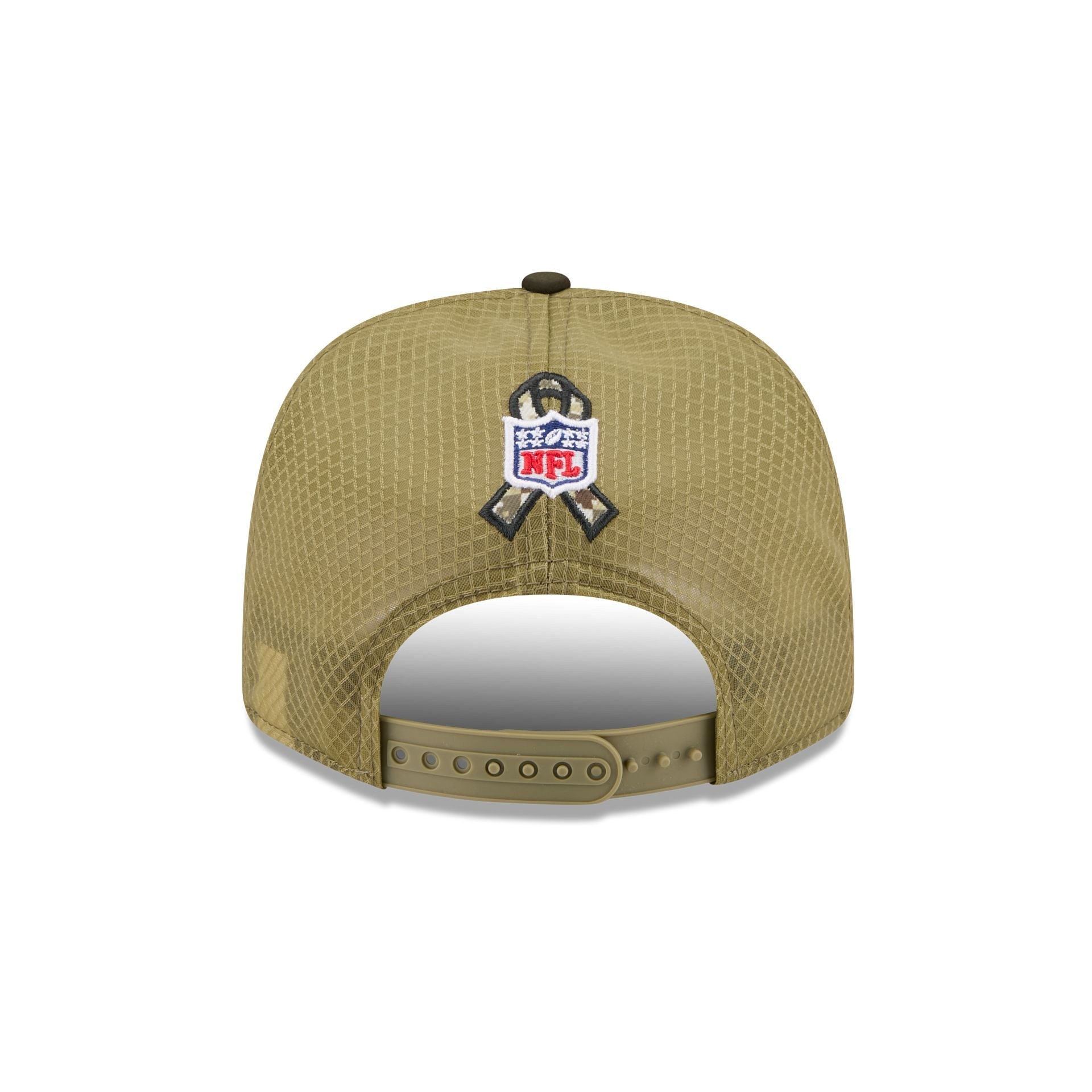 Seattle Seahawks New Era 2025 NFL Salute to Service 9SEVENTY Trucker Cap Grün