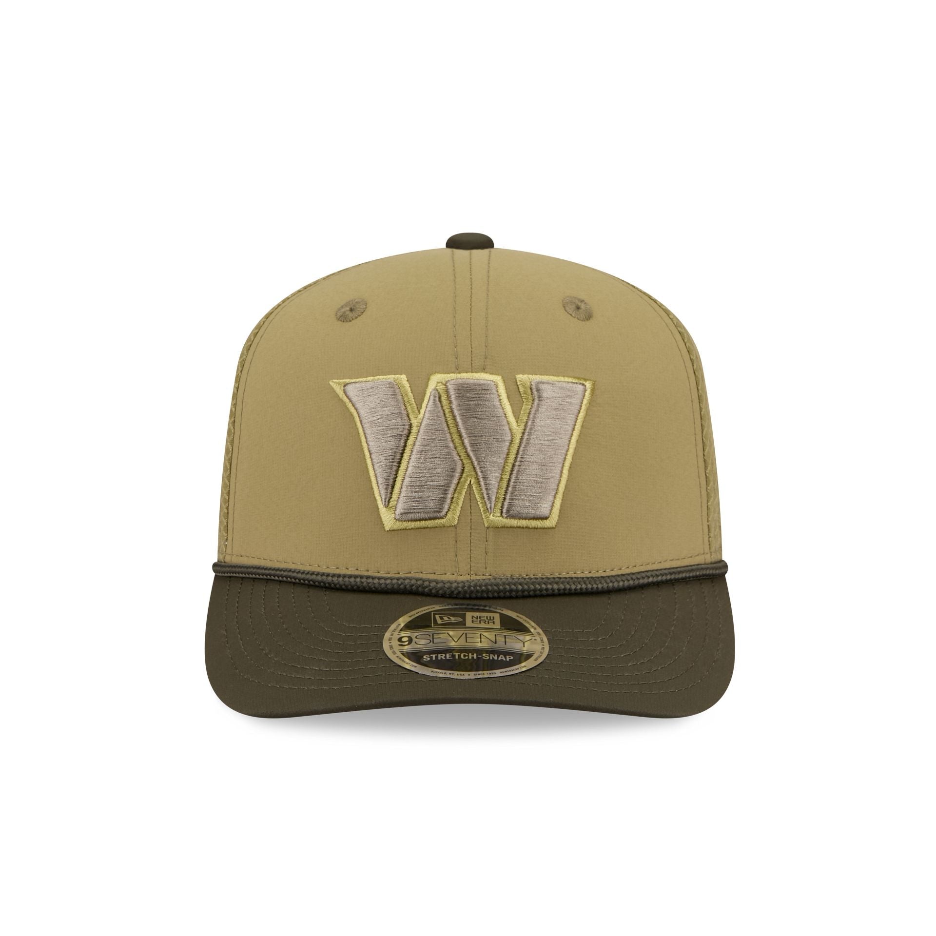 Washington Commanders New Era 2025 NFL Salute to Service 9SEVENTY Trucker Cap Grün