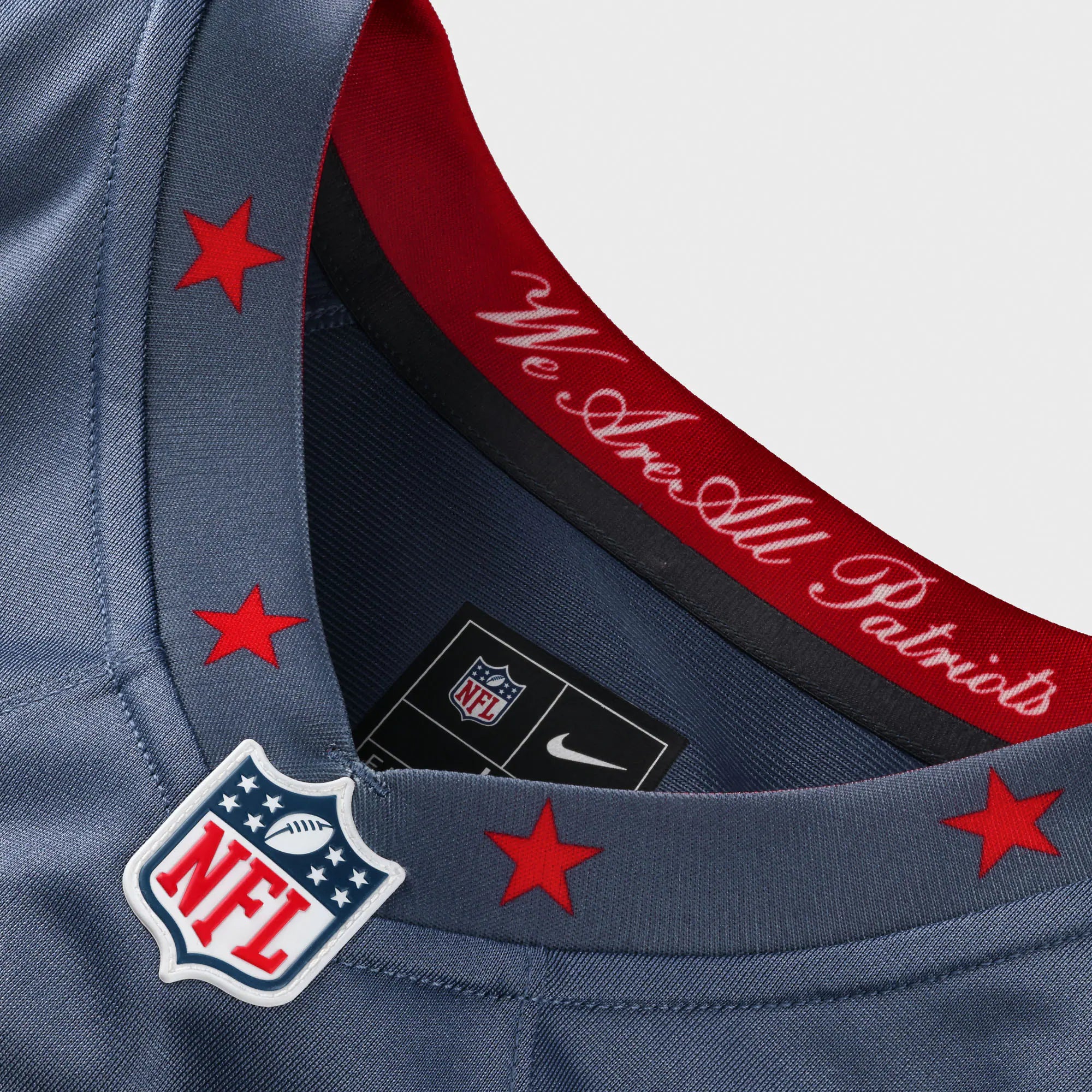 Drake Maye #10 New England Patriots 2025 Nike Rivalries Game NFL Trikot Blau