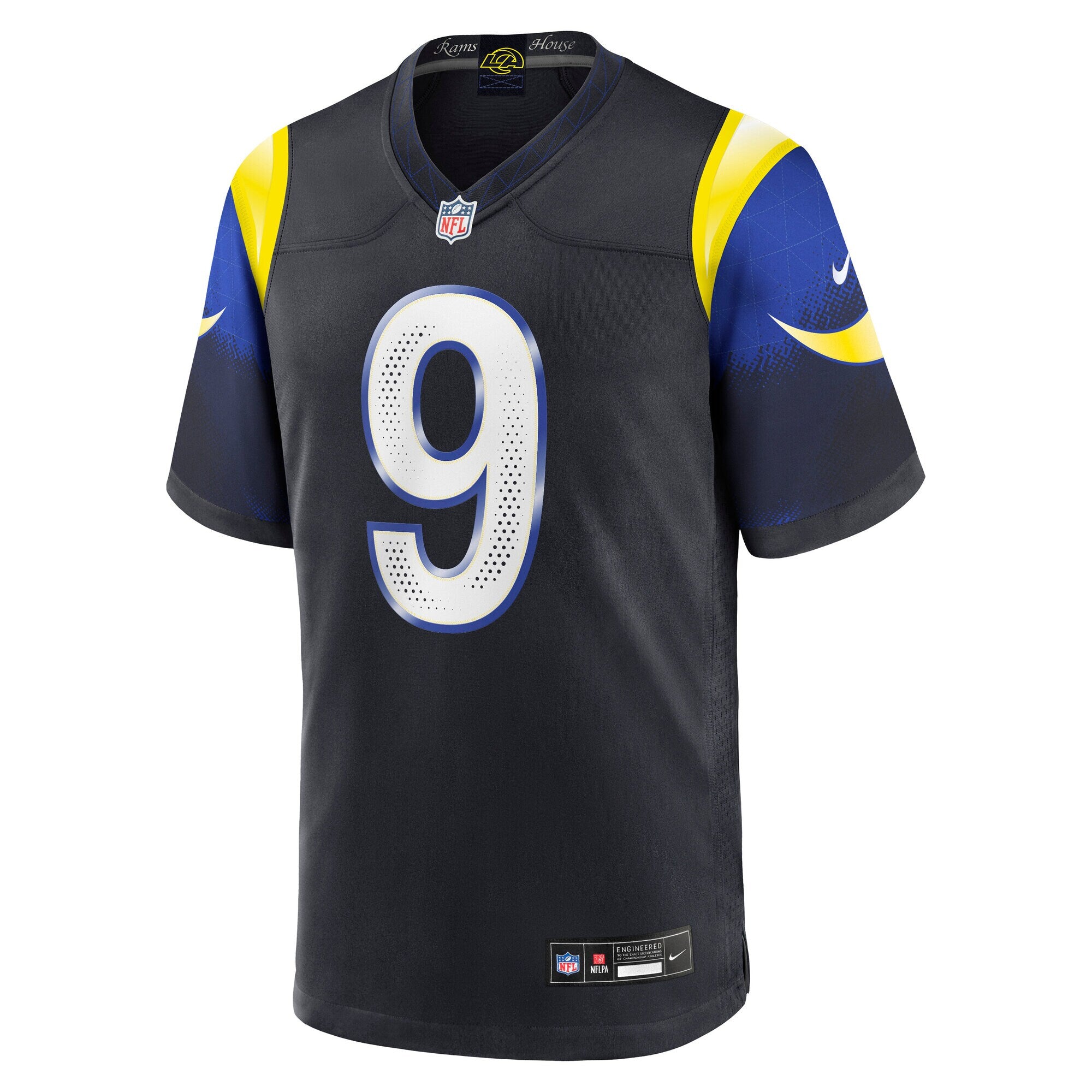 Matthew Stafford #9 Los Angeles Rams 2025 Nike Rivalries Game NFL Trikot Blau