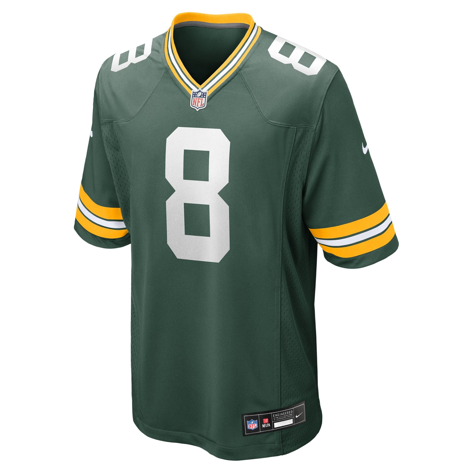 Josh Jacobs #8 Green Bay Packers Nike Game NFL Football Trikot Grün