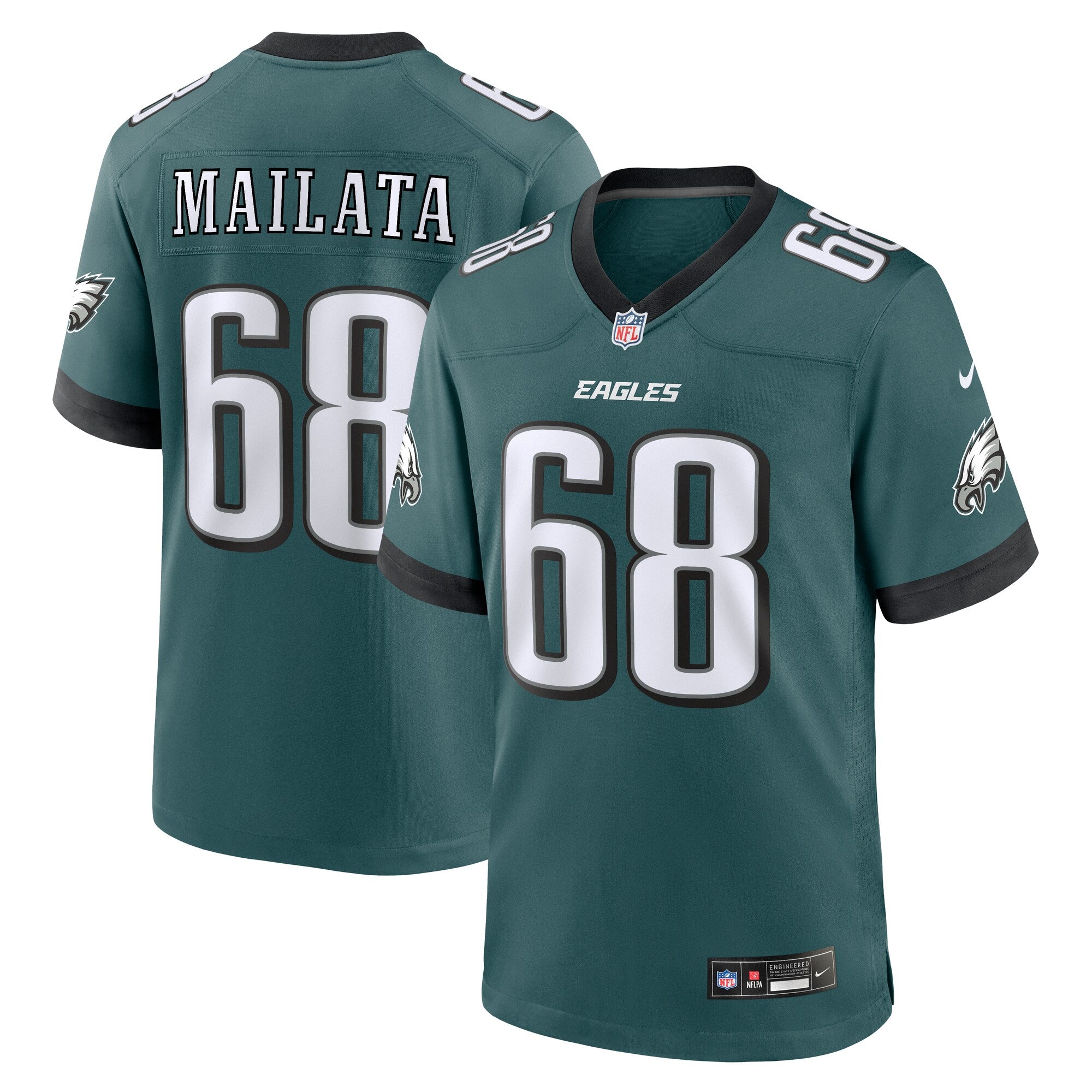 Jordan Mailata #68 Philadelphia Eagles Nike Game NFL Football Trikot Grün