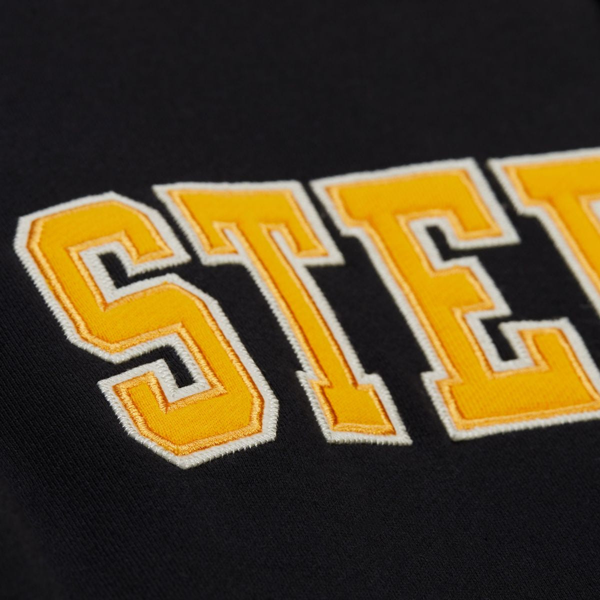 Pittsburgh Steelers Mitchell & Ness Premium Patch Sideline Fleece Full-Snap NFL Jacke Schwarz