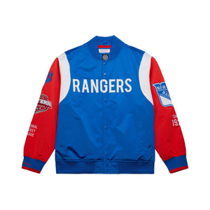 New York Rangers Mitchell & Ness Team Origins Patch NHL Jacke Blau - STADIUMDREAMS