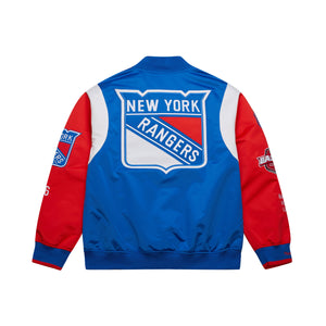 New York Rangers Mitchell & Ness Team Origins Patch NHL Jacke Blau - STADIUMDREAMS