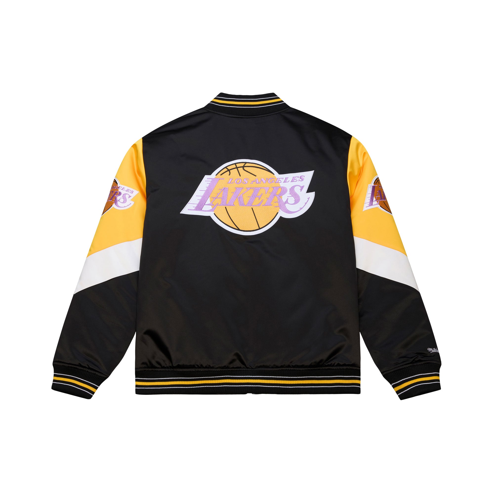 Lakers Vintage Satin Jacke Schwarz von Mitchell Ness STADIUMDREAMS