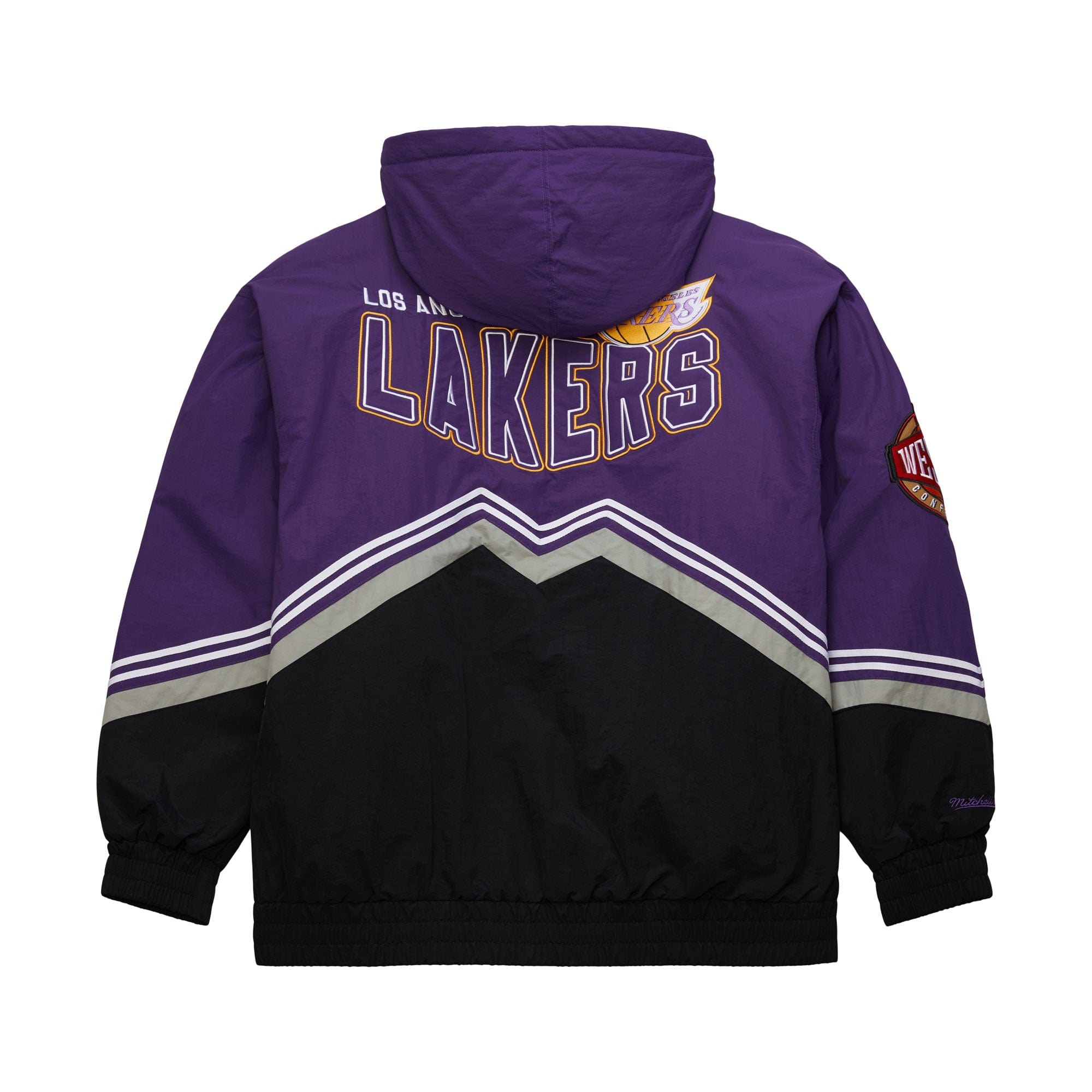 Los Angeles Lakers NBA Mitchell & Ness Throw It Back Retro Winter Jacke Schwarz - STADIUMDREAMS