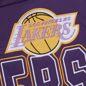 Los Angeles Lakers NBA Mitchell & Ness Throw It Back Retro Winter Jacke Schwarz - STADIUMDREAMS