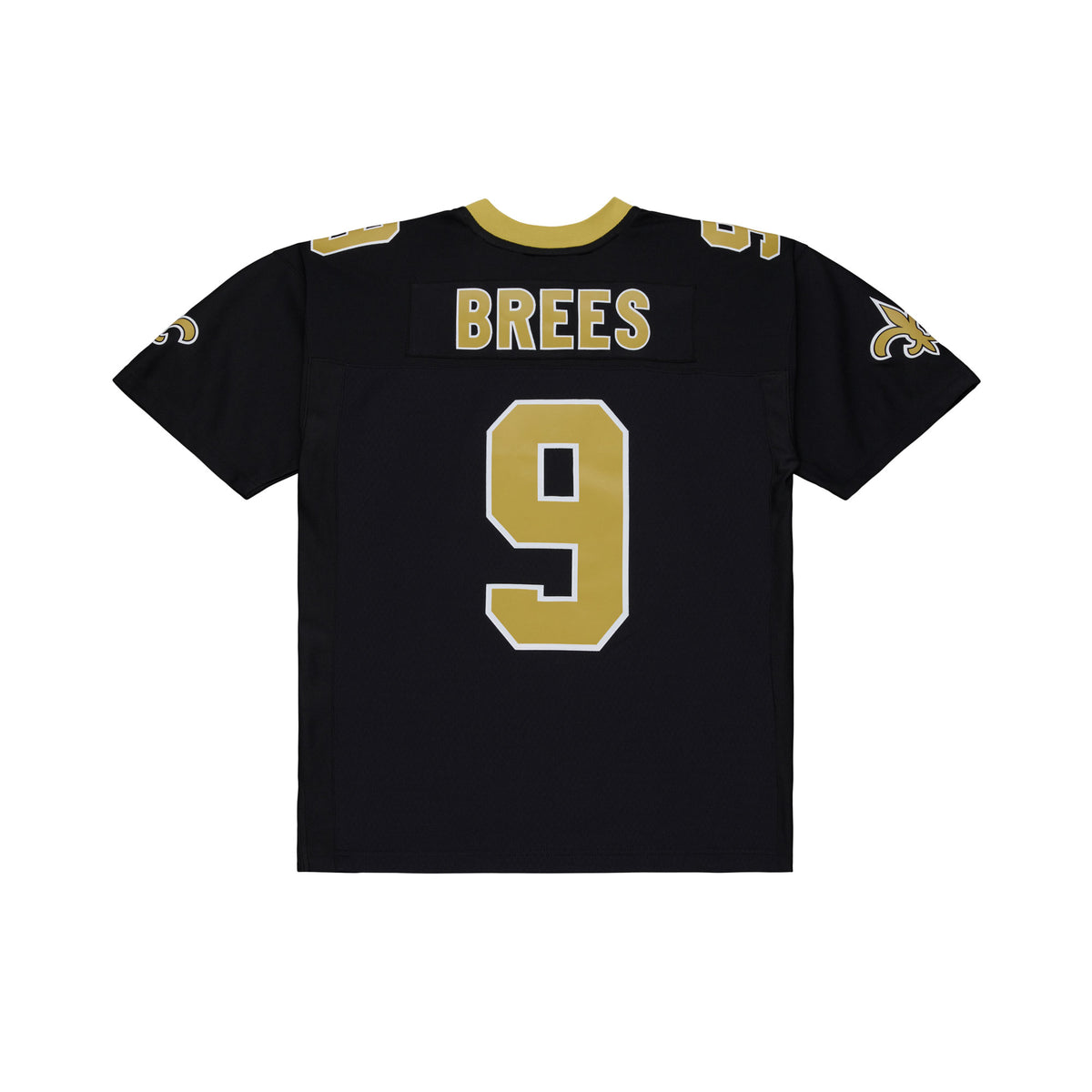 Drew Brees #9 New Orleans Saints 2009 Mitchell & Ness NFL Trikot in Schwarz, detailreiche Fan-Authentic Sportsbekleidung
